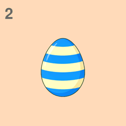 Osterei gestreift