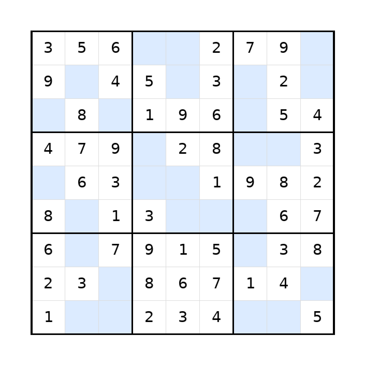 Sudoku-Rätsel Sudoku 9x9 (leicht) für Teenager aus der Kategorie Sudoku - kostenlos ausdrucken