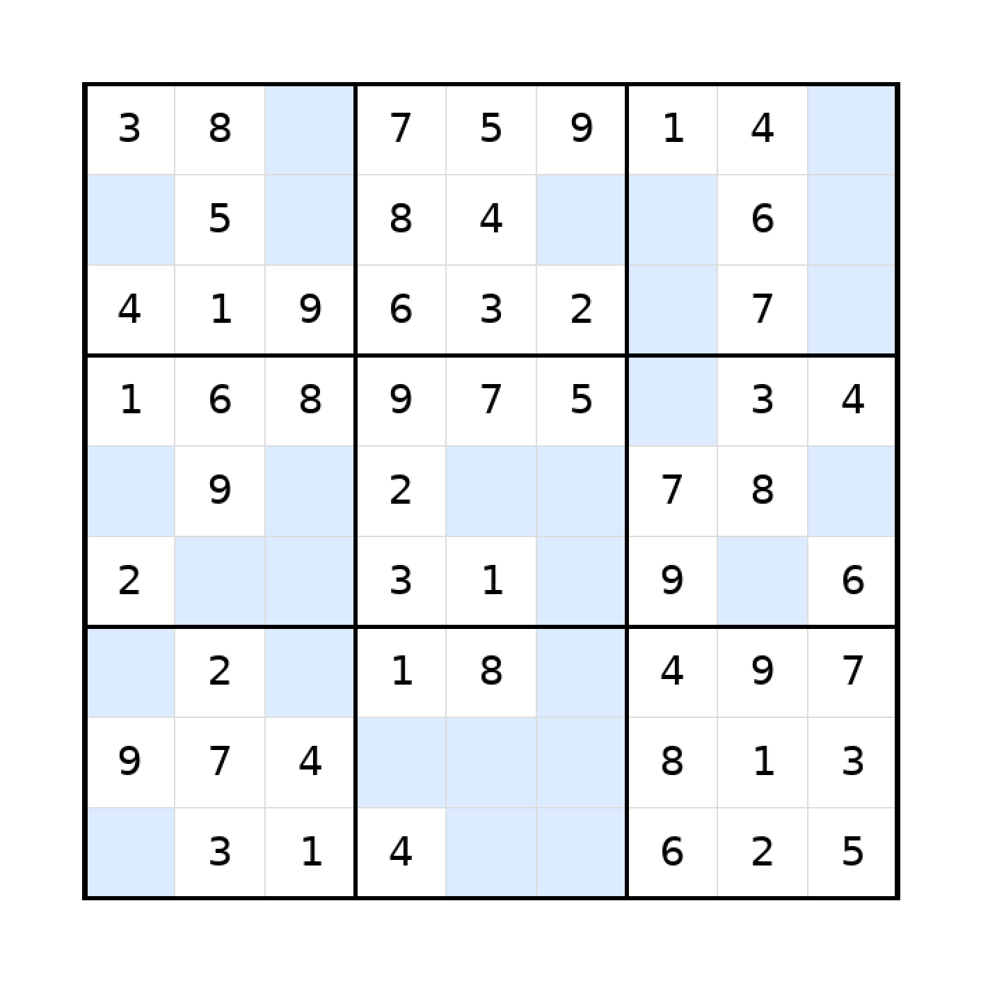 Sudoku-Rätsel Sudoku 9x9 (leicht) für Teenager aus der Kategorie Sudoku - kostenlos ausdrucken