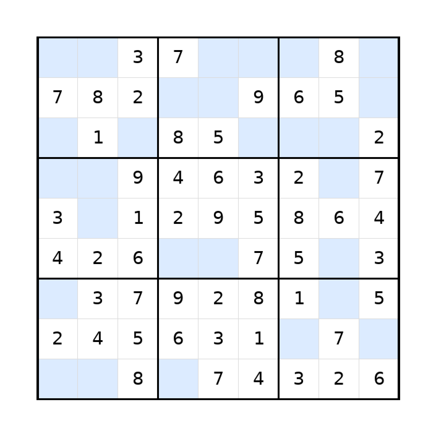 Sudoku-Rätsel Sudoku 9x9 (leicht) für Teenager aus der Kategorie Sudoku - kostenlos ausdrucken