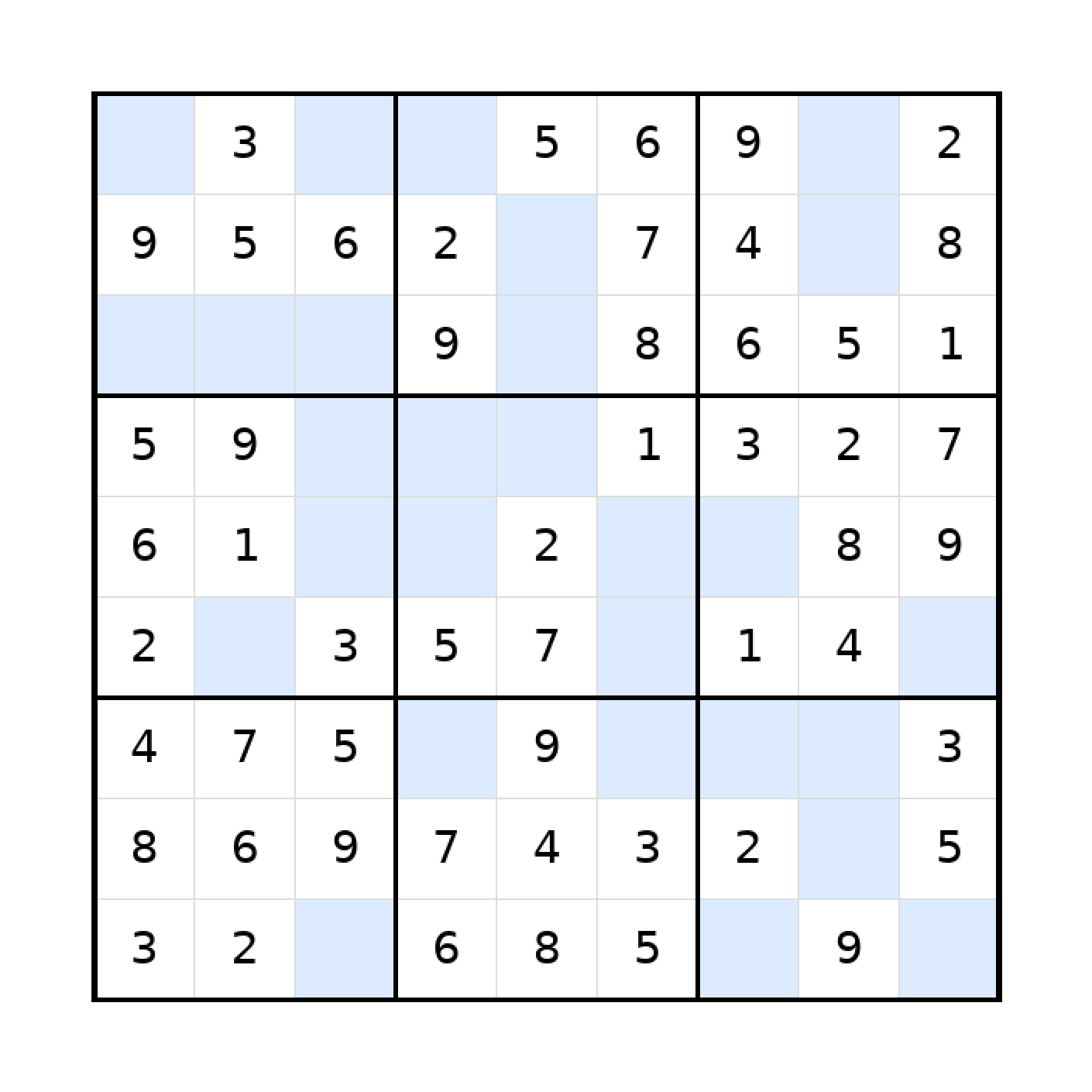 Sudoku-Rätsel Sudoku 9x9 (leicht) für Teenager aus der Kategorie Sudoku - kostenlos ausdrucken