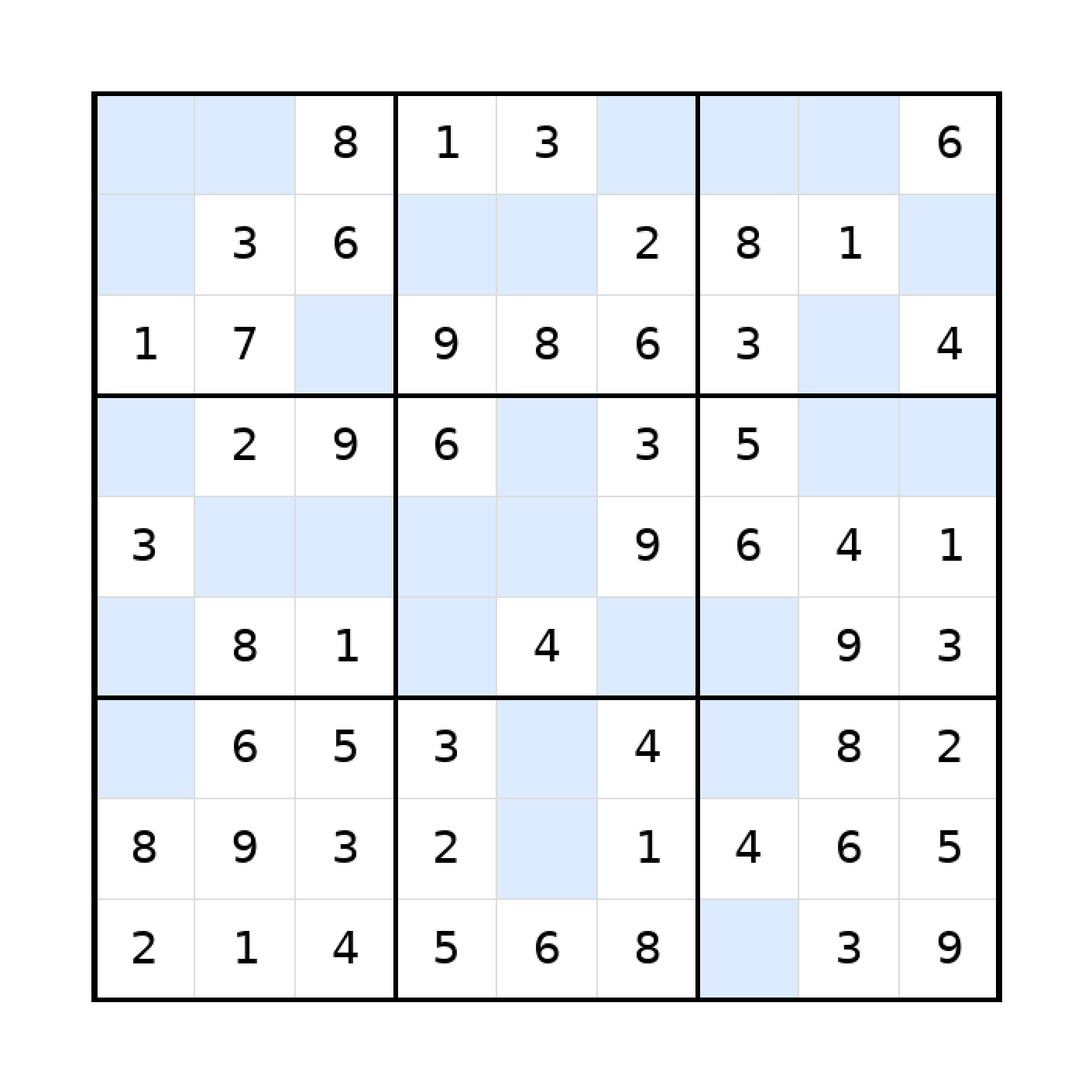 Sudoku-Rätsel Sudoku 9x9 (leicht) für Teenager aus der Kategorie Sudoku - kostenlos ausdrucken
