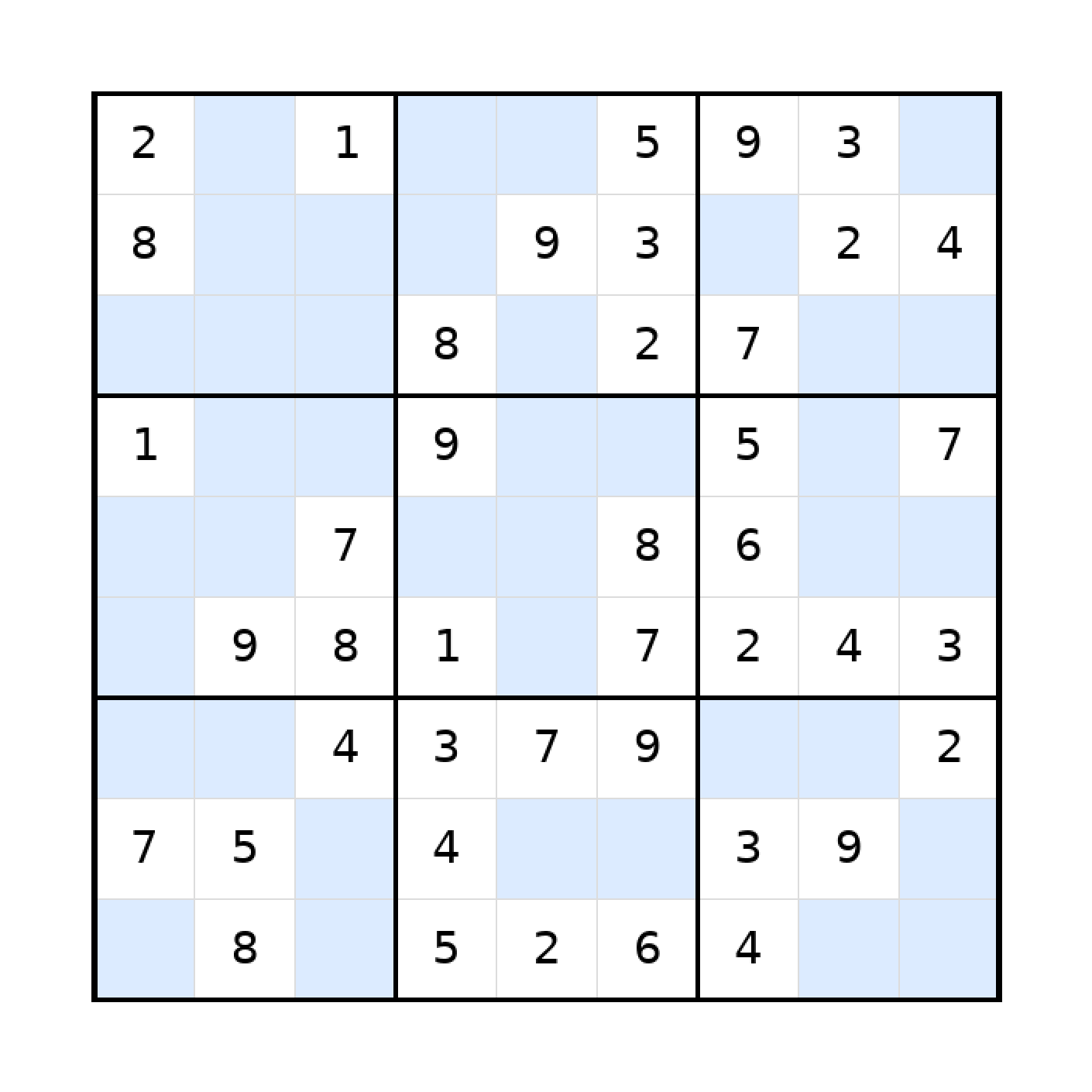 Sudoku-Rätsel Sudoku 9x9 (mittel) für Teenager aus der Kategorie Sudoku - kostenlos ausdrucken