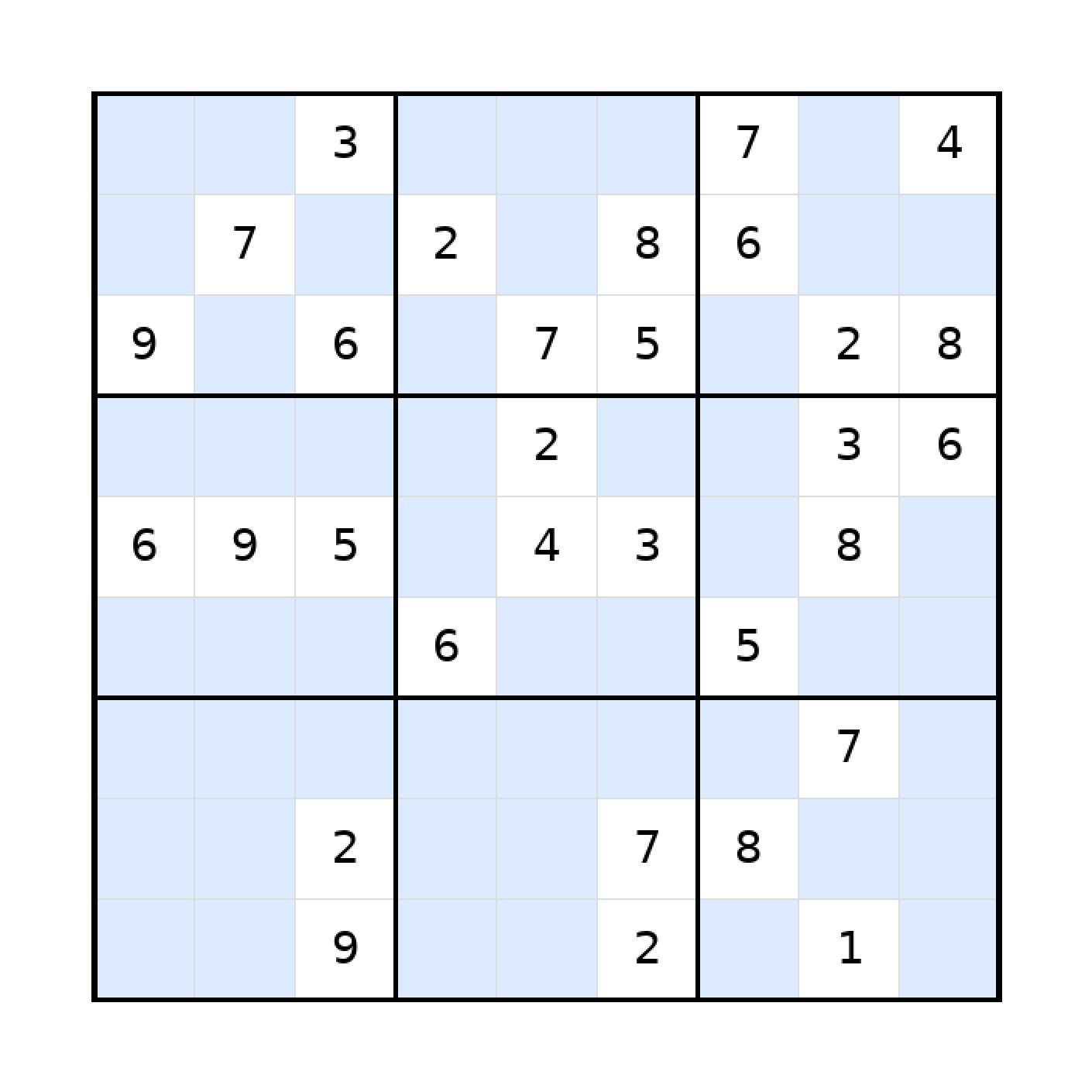 Sudoku-Rätsel Sudoku 9x9 (schwer) für Teenager aus der Kategorie Sudoku - kostenlos ausdrucken