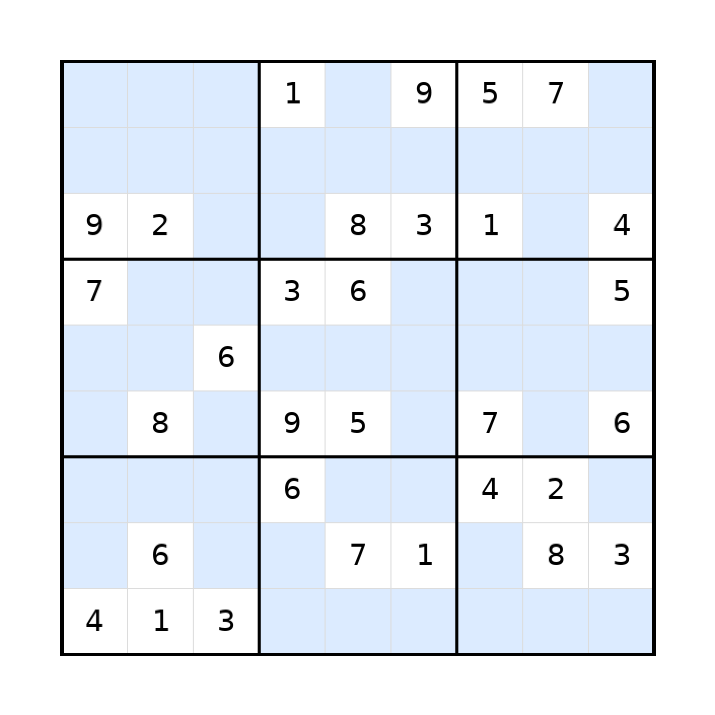 Sudoku-Rätsel Sudoku 9x9 (schwer) für Teenager aus der Kategorie Sudoku - kostenlos ausdrucken