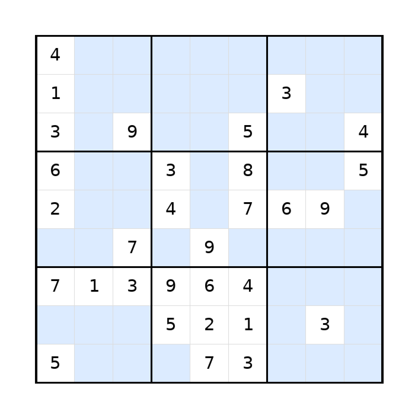Sudoku-Rätsel Sudoku 9x9 (schwer) für Teenager aus der Kategorie Sudoku - kostenlos ausdrucken