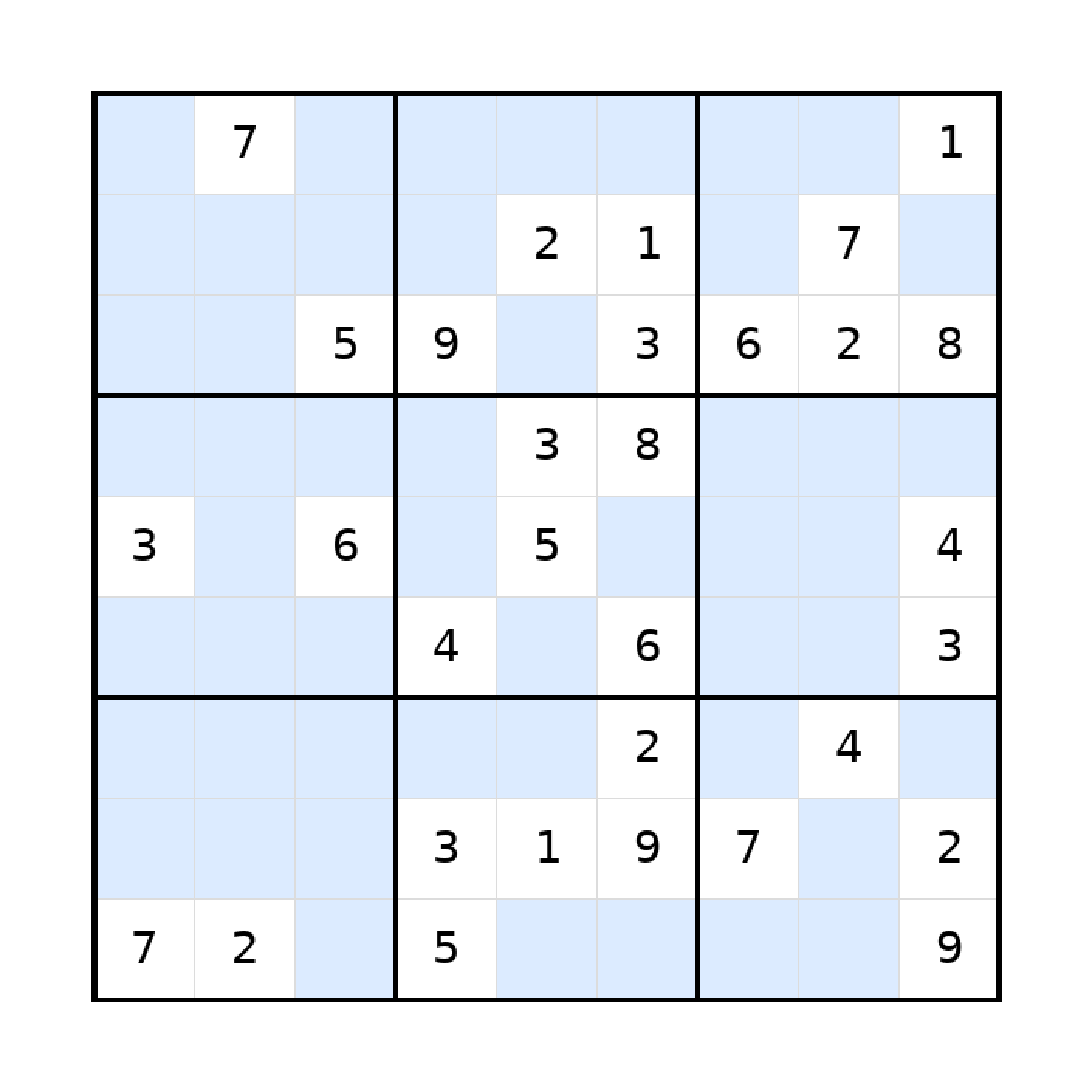 Sudoku-Rätsel Sudoku 9x9 (schwer) für Teenager aus der Kategorie Sudoku - kostenlos ausdrucken