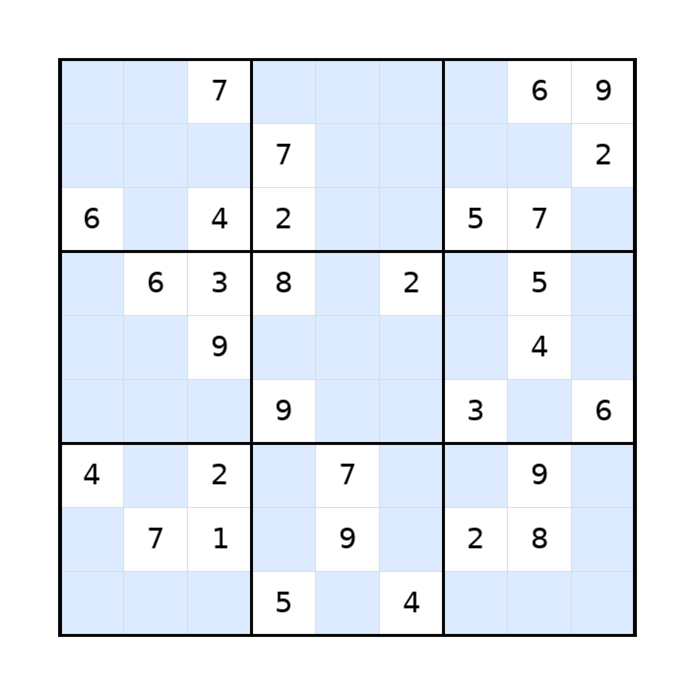 Sudoku-Rätsel Sudoku 9x9 (schwer) für Teenager aus der Kategorie Sudoku - kostenlos ausdrucken
