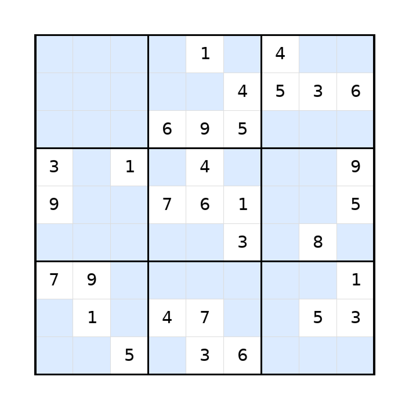 Sudoku-Rätsel Sudoku 9x9 (schwer) für Teenager aus der Kategorie Sudoku - kostenlos ausdrucken