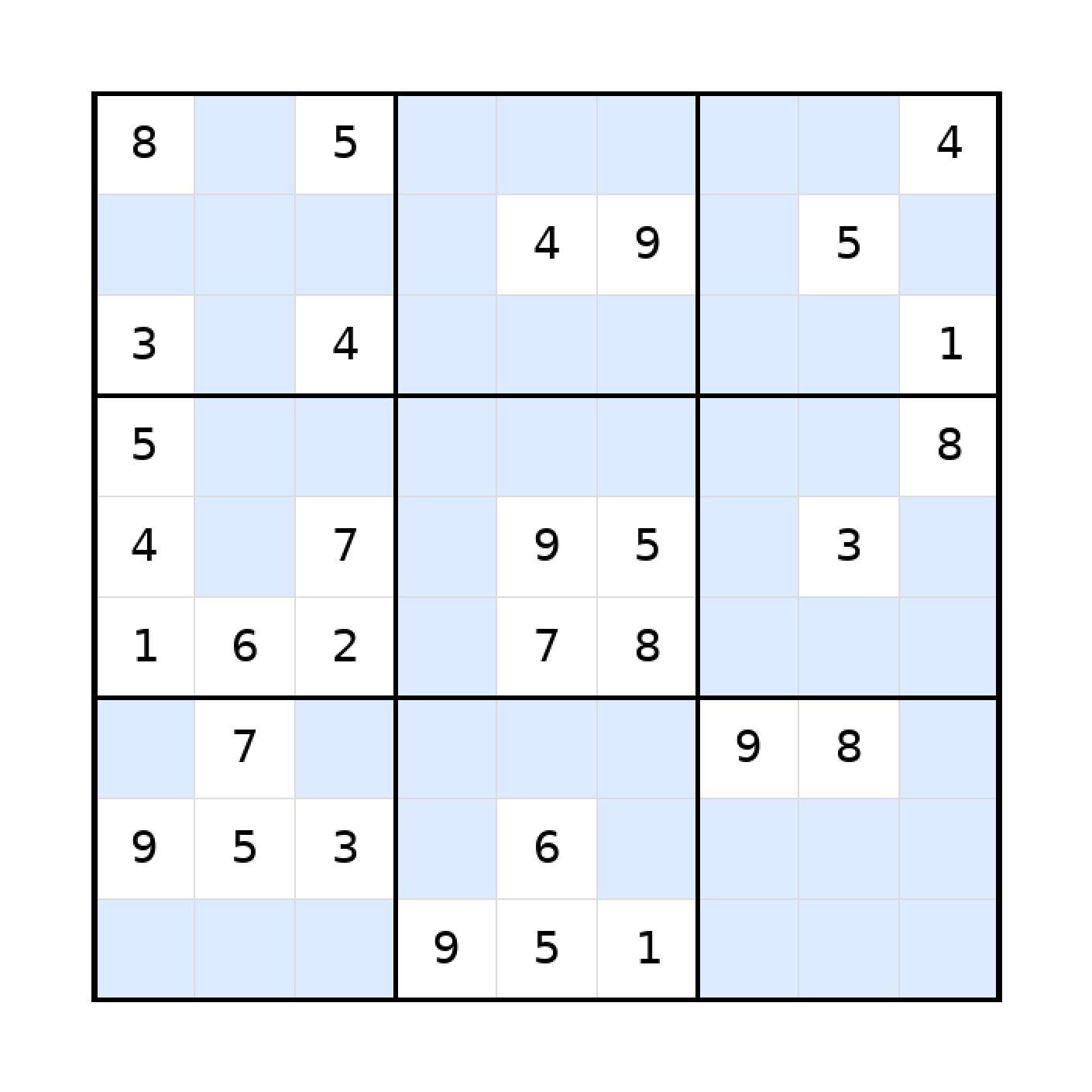 Sudoku-Rätsel Sudoku 9x9 (schwer) für Teenager aus der Kategorie Sudoku - kostenlos ausdrucken