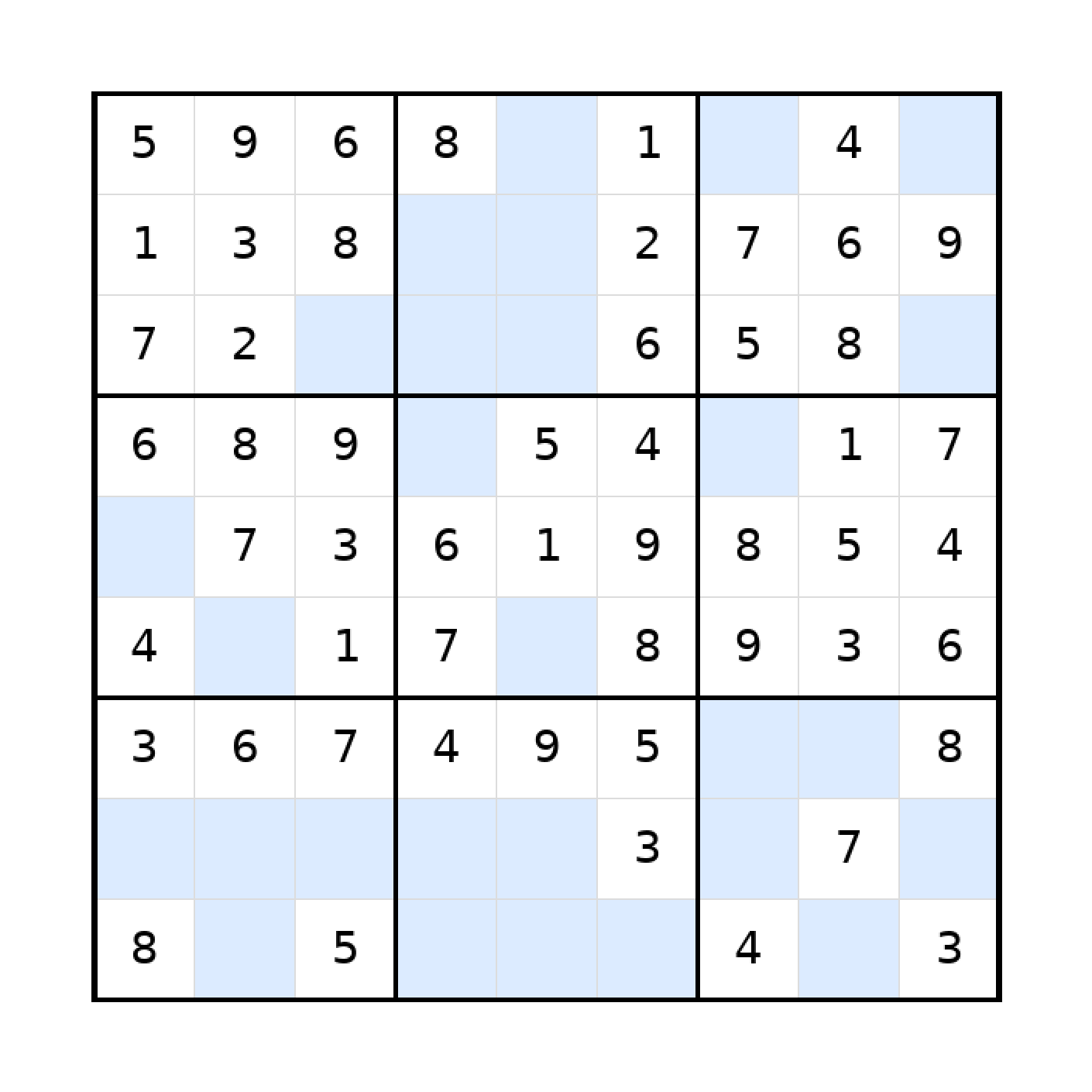 Sudoku-Rätsel Sudoku 9x9 (leicht) für Teenager aus der Kategorie Sudoku - kostenlos ausdrucken