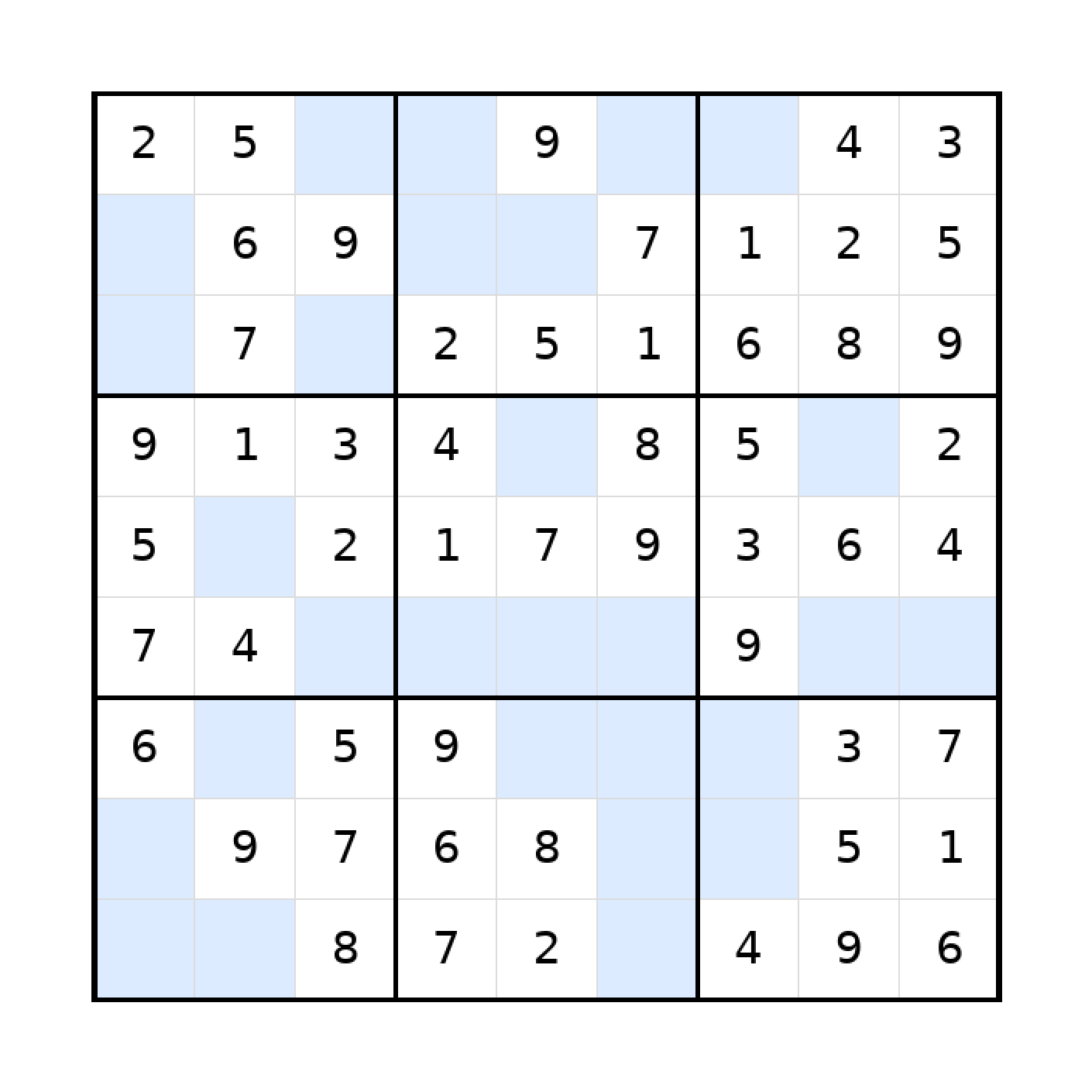Sudoku-Rätsel Sudoku 9x9 (leicht) für Teenager aus der Kategorie Sudoku - kostenlos ausdrucken