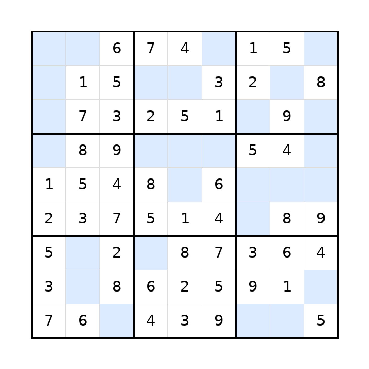 Sudoku-Rätsel Sudoku 9x9 (leicht) für Teenager aus der Kategorie Sudoku - kostenlos ausdrucken
