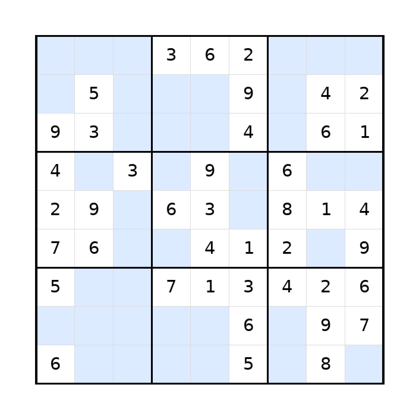 Sudoku-Rätsel Sudoku 9x9 (mittel) für Teenager aus der Kategorie Sudoku - kostenlos ausdrucken