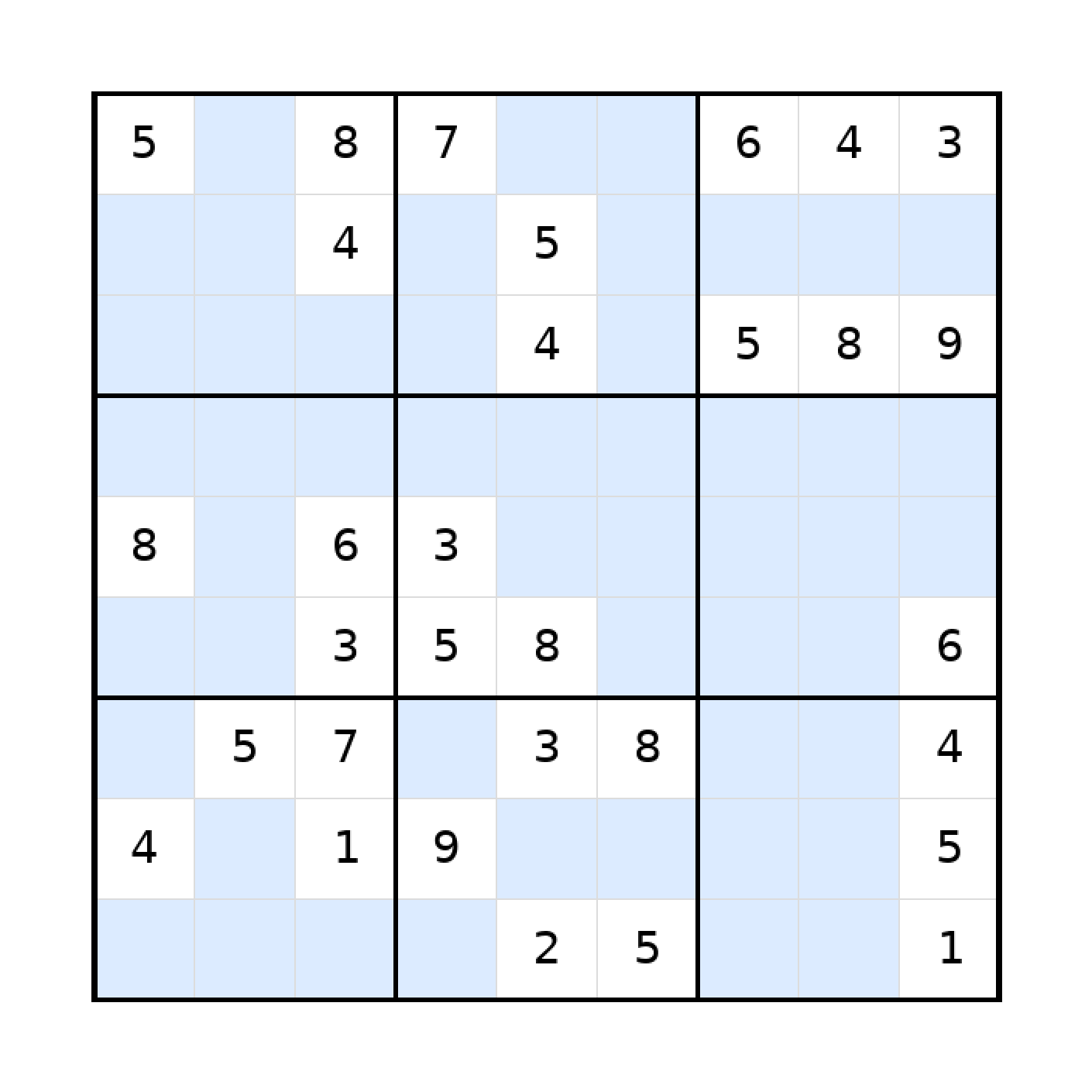 Sudoku-Rätsel Sudoku 9x9 (schwer) für Teenager aus der Kategorie Sudoku - kostenlos ausdrucken