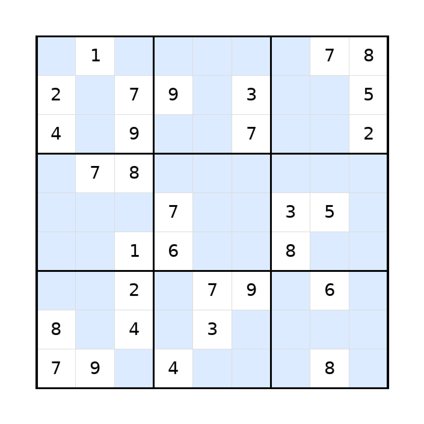 Sudoku-Rätsel Sudoku 9x9 (schwer) für Teenager aus der Kategorie Sudoku - kostenlos ausdrucken