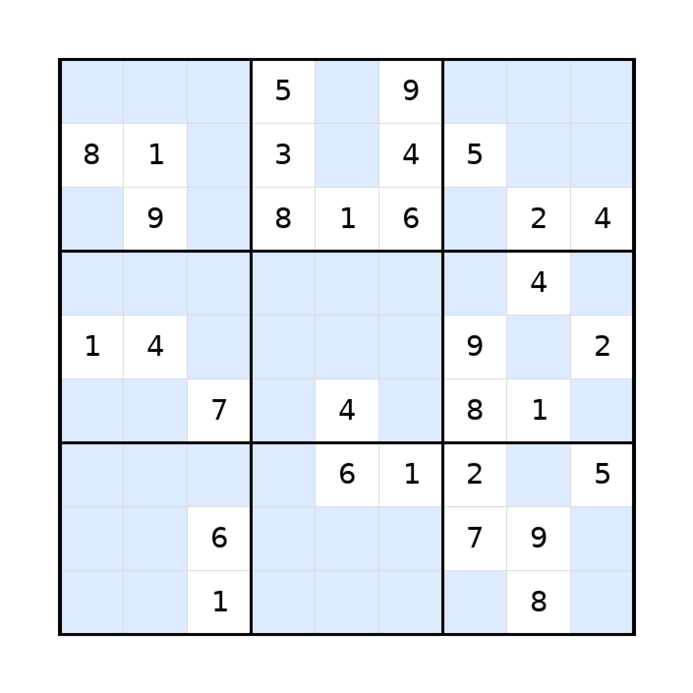 Sudoku-Rätsel Sudoku 9x9 (schwer) für Teenager aus der Kategorie Sudoku - kostenlos ausdrucken