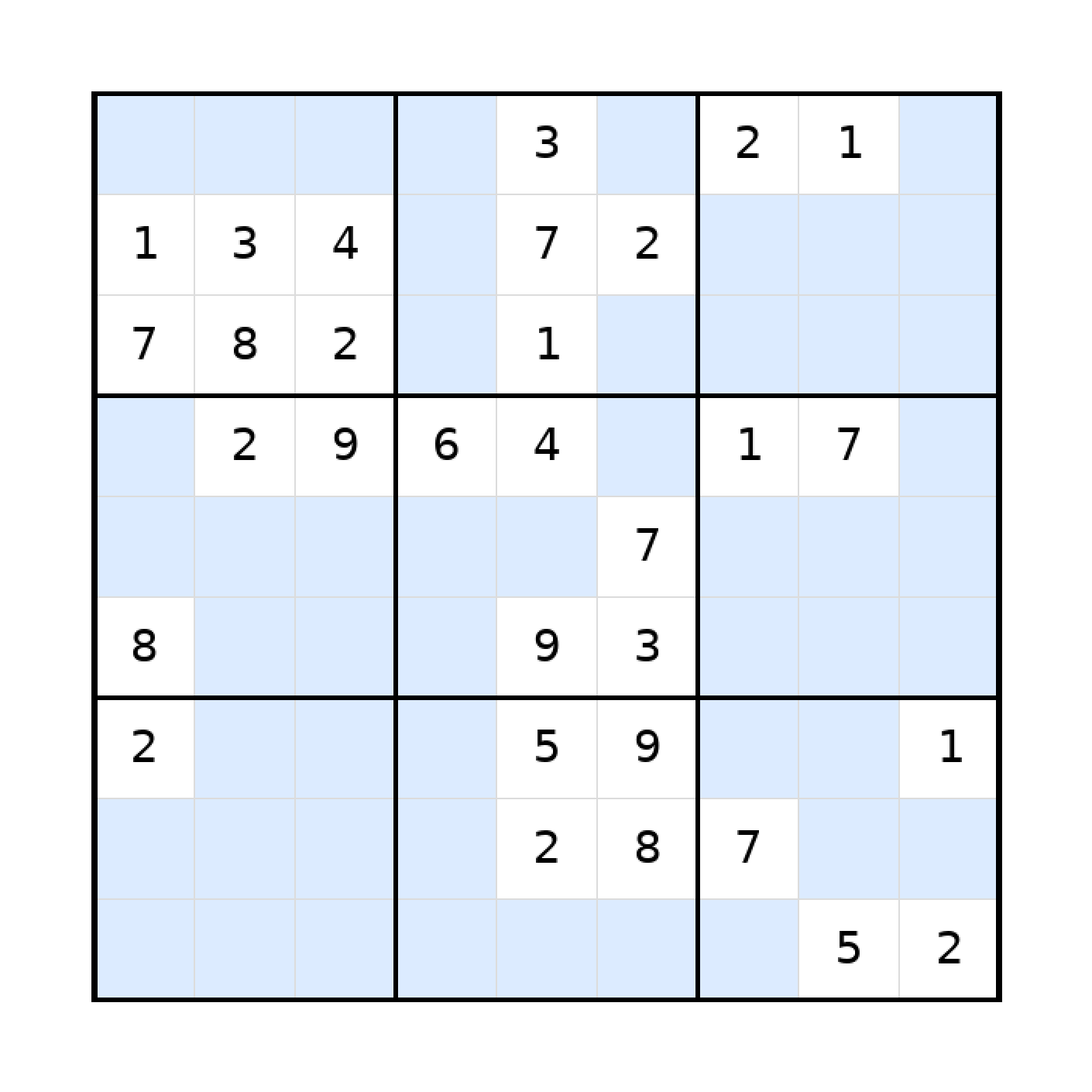 Sudoku-Rätsel Sudoku 9x9 (schwer) für Teenager aus der Kategorie Sudoku - kostenlos ausdrucken