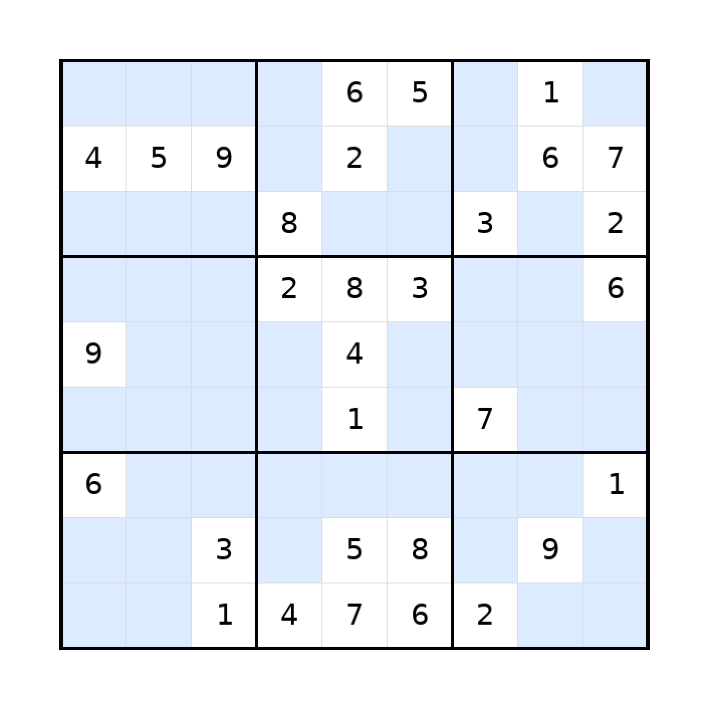 Sudoku-Rätsel Sudoku 9x9 (schwer) für Teenager aus der Kategorie Sudoku - kostenlos ausdrucken