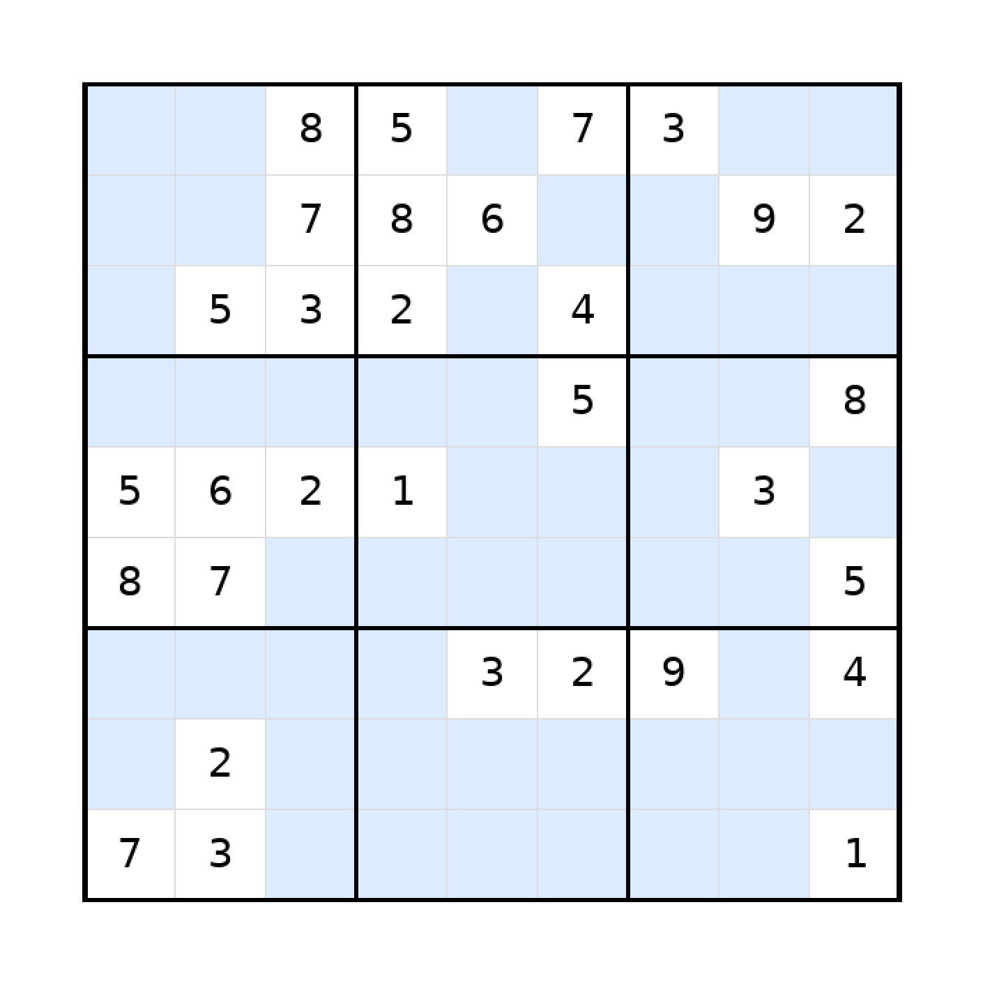 Sudoku-Rätsel Sudoku 9x9 (schwer) für Teenager aus der Kategorie Sudoku - kostenlos ausdrucken