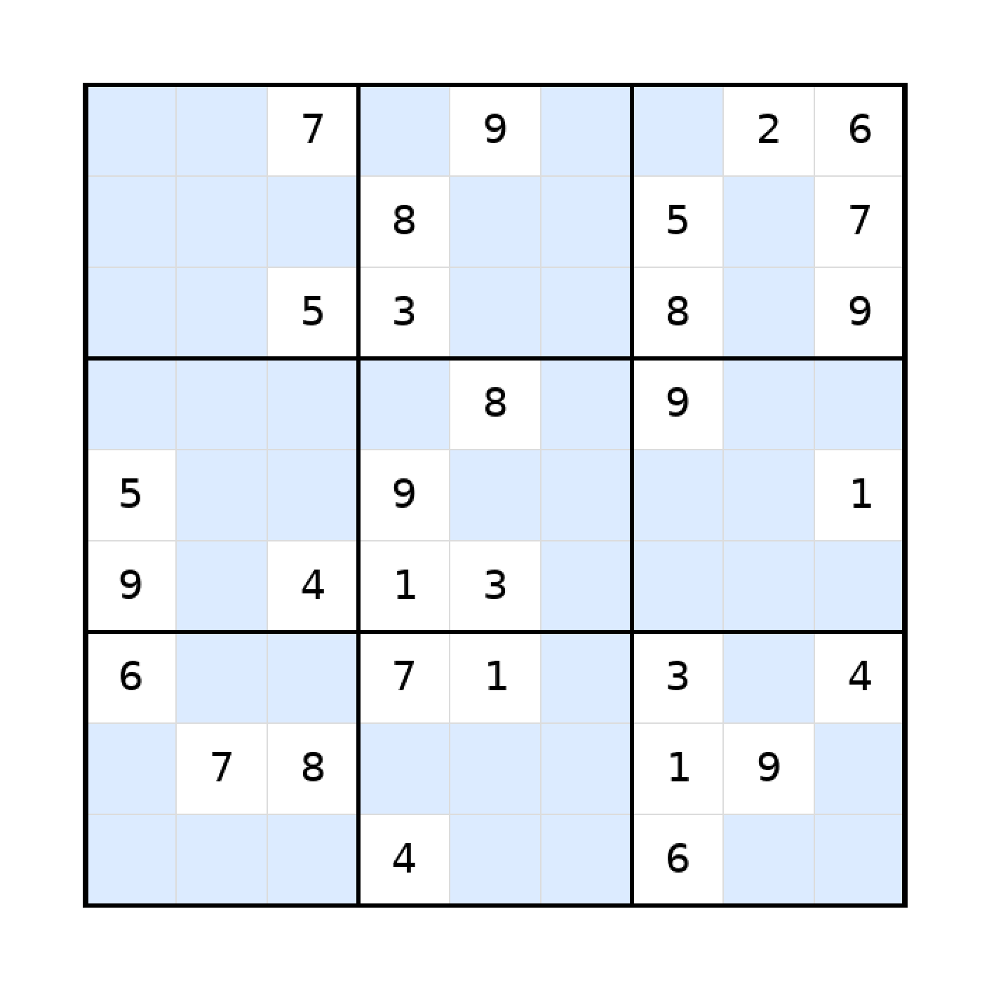 Sudoku-Rätsel Sudoku 9x9 (schwer) für Teenager aus der Kategorie Sudoku - kostenlos ausdrucken