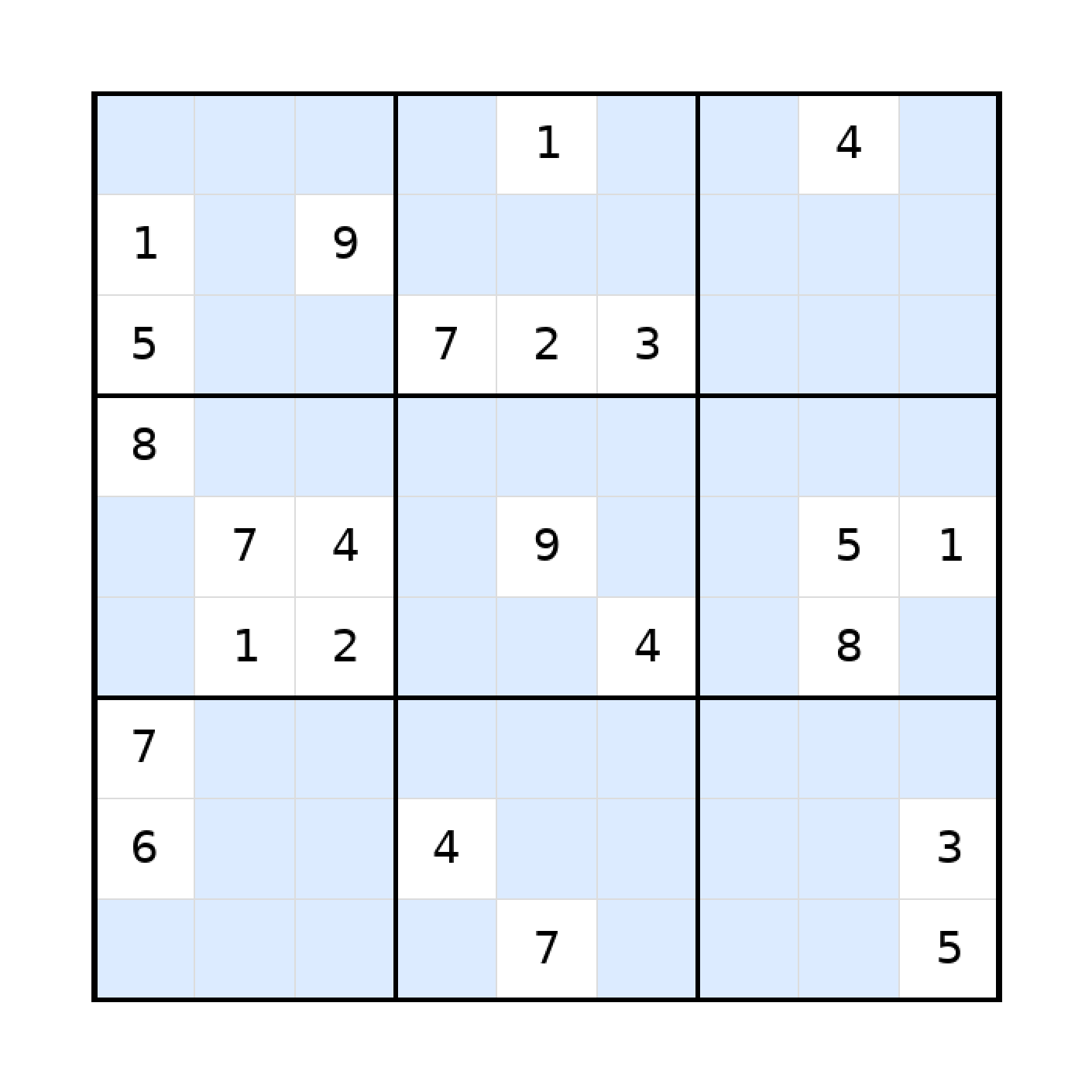 Sudoku-Rätsel Sudoku 9x9 (schwer) für Teenager aus der Kategorie Sudoku - kostenlos ausdrucken
