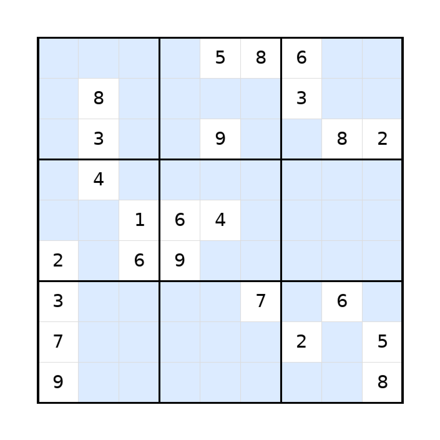 Sudoku-Rätsel Sudoku 9x9 (schwer) für Teenager aus der Kategorie Sudoku - kostenlos ausdrucken