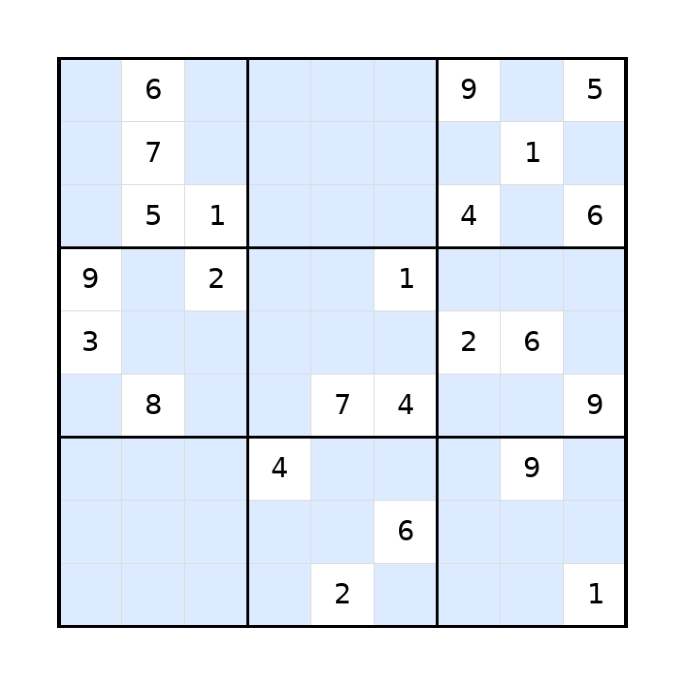 Sudoku-Rätsel Sudoku 9x9 (schwer) für Teenager aus der Kategorie Sudoku - kostenlos ausdrucken