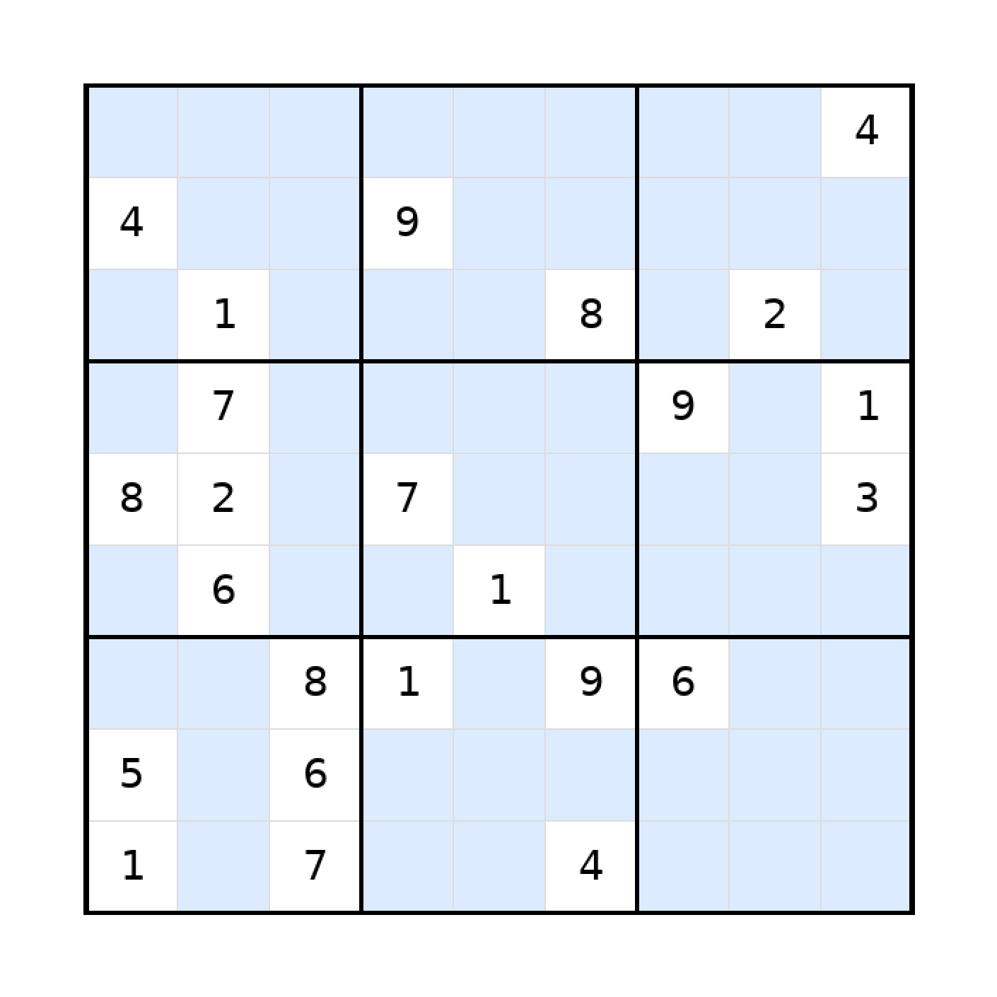 Sudoku-Rätsel Sudoku 9x9 (schwer) für Teenager aus der Kategorie Sudoku - kostenlos ausdrucken