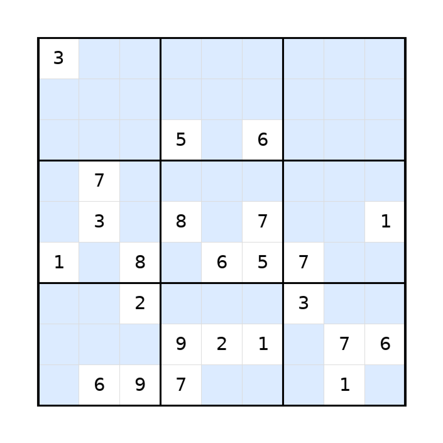 Sudoku-Rätsel Sudoku 9x9 (schwer) für Teenager aus der Kategorie Sudoku - kostenlos ausdrucken
