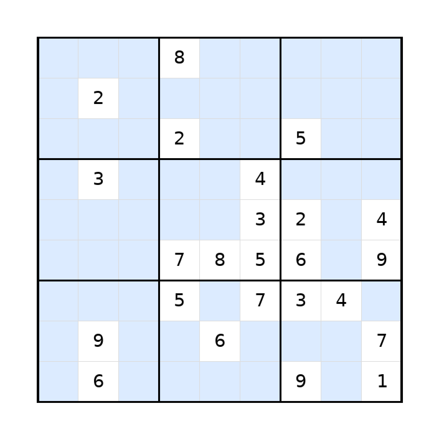 Sudoku-Rätsel Sudoku 9x9 (schwer) für Teenager aus der Kategorie Sudoku - kostenlos ausdrucken