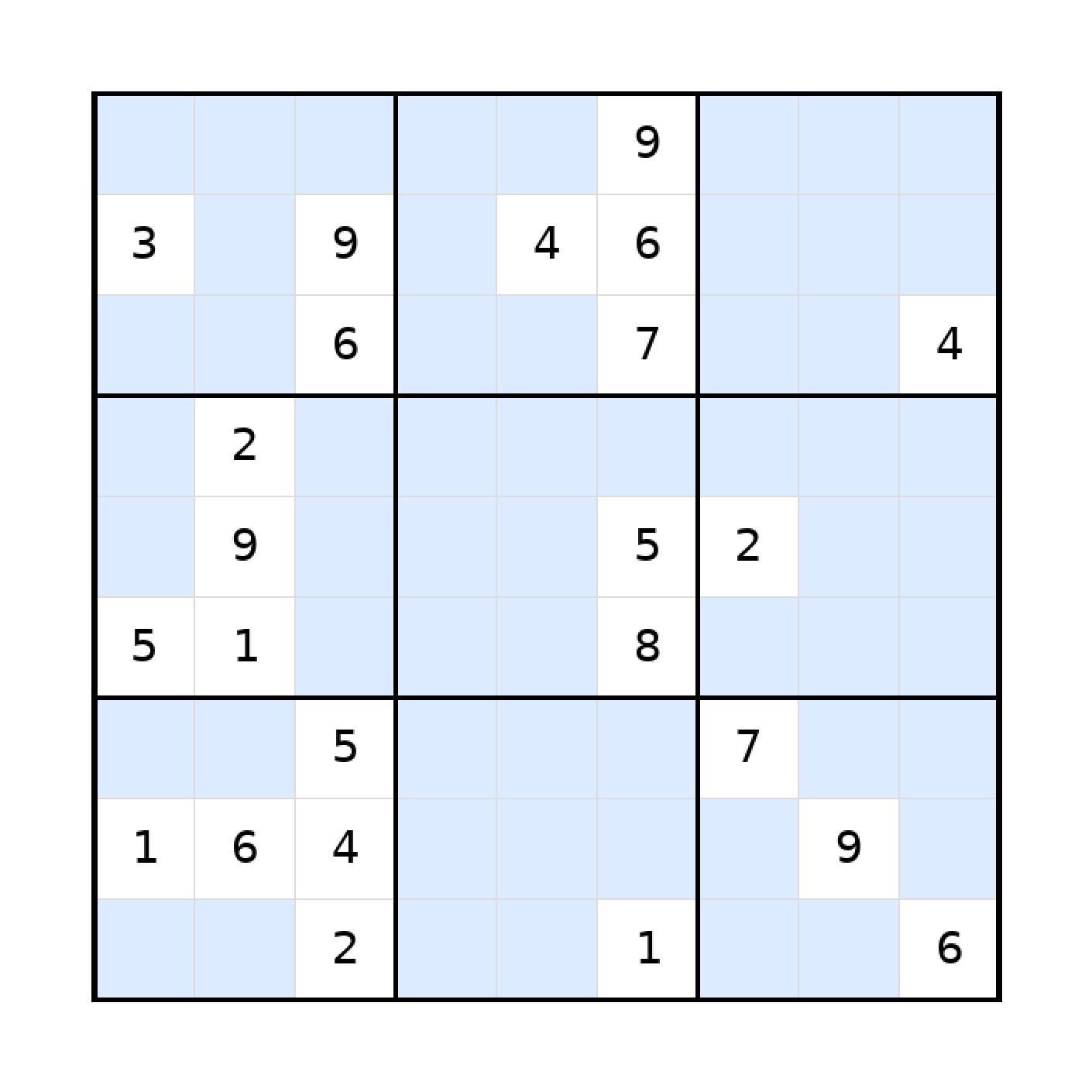 Sudoku-Rätsel Sudoku 9x9 (schwer) für Teenager aus der Kategorie Sudoku - kostenlos ausdrucken