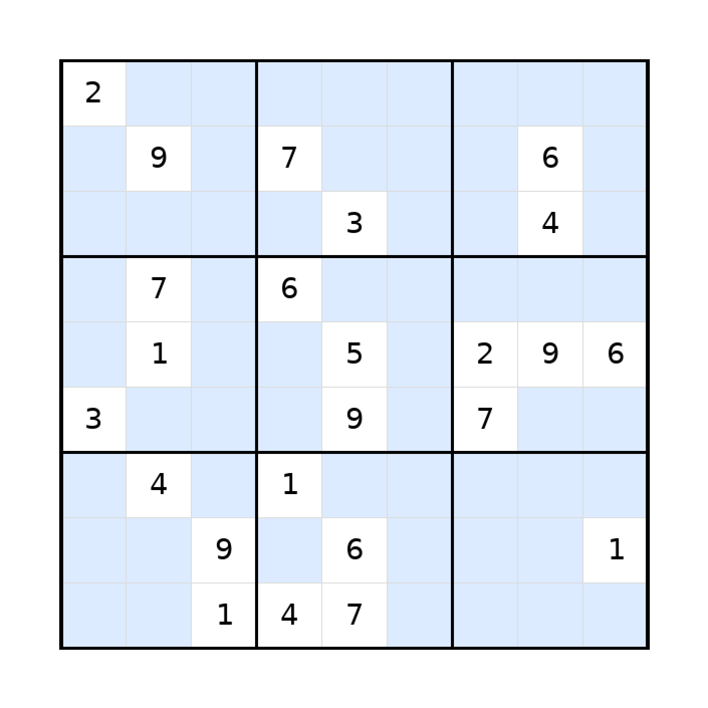 Sudoku-Rätsel Sudoku 9x9 (schwer) für Teenager aus der Kategorie Sudoku - kostenlos ausdrucken