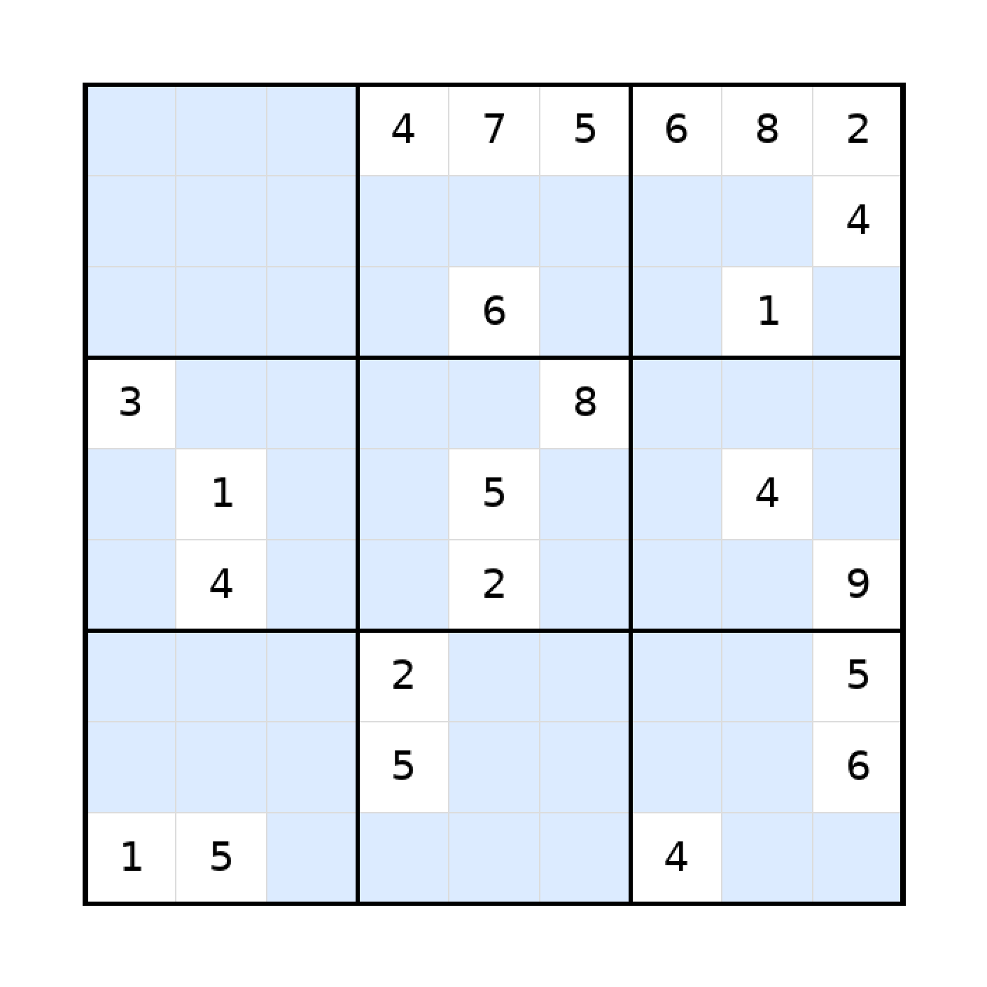 Sudoku-Rätsel Sudoku 9x9 (schwer) für Teenager aus der Kategorie Sudoku - kostenlos ausdrucken