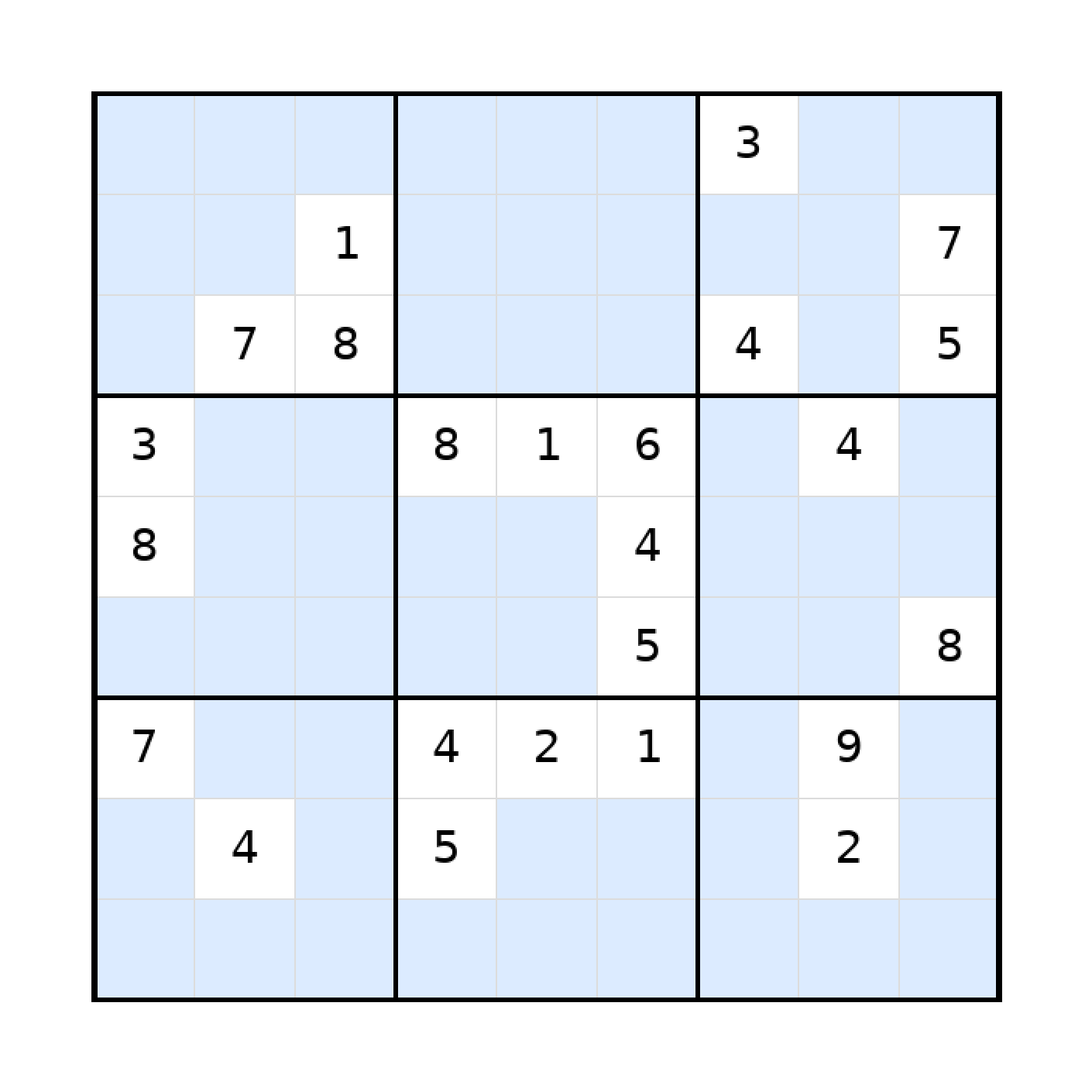 Sudoku-Rätsel Sudoku 9x9 (schwer) für Teenager aus der Kategorie Sudoku - kostenlos ausdrucken