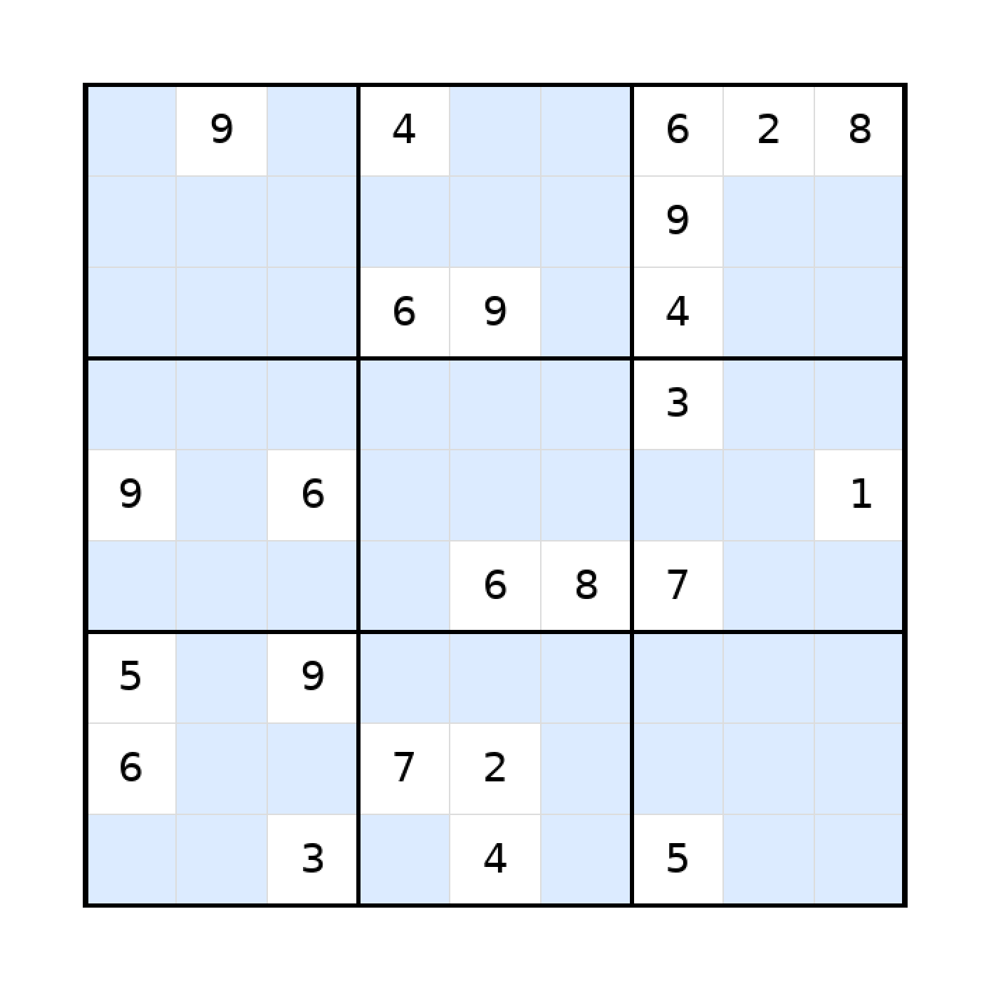Sudoku-Rätsel Sudoku 9x9 (schwer) für Teenager aus der Kategorie Sudoku - kostenlos ausdrucken