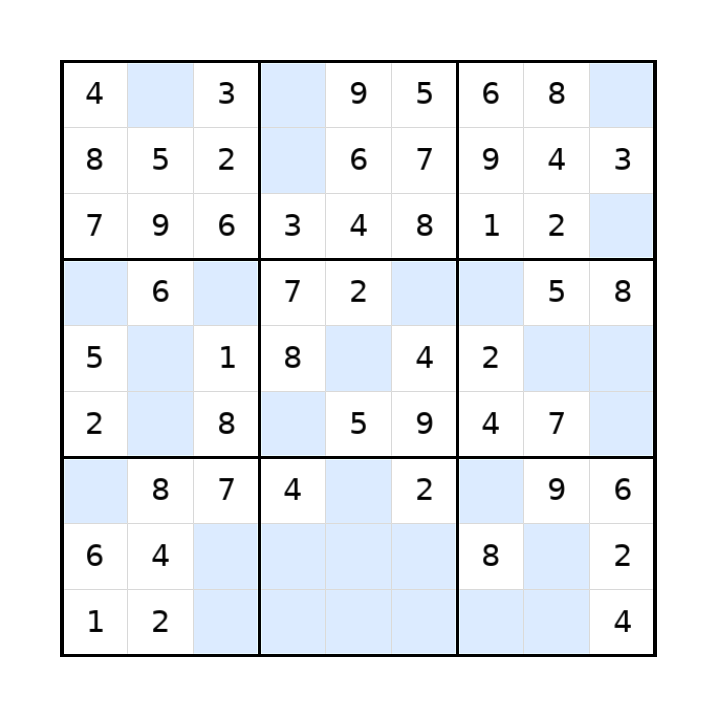 Sudoku-Rätsel Sudoku 9x9 (leicht) für Teenager aus der Kategorie Sudoku - kostenlos ausdrucken