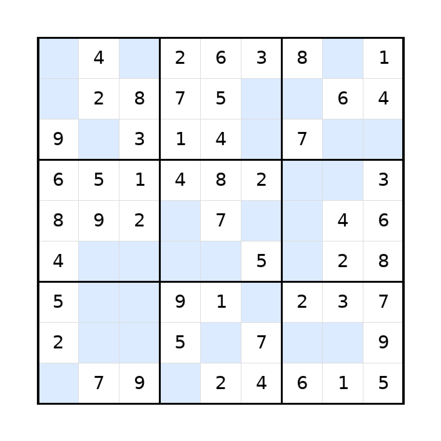 Sudoku-Rätsel Sudoku 9x9 (leicht) für Teenager aus der Kategorie Sudoku - kostenlos ausdrucken