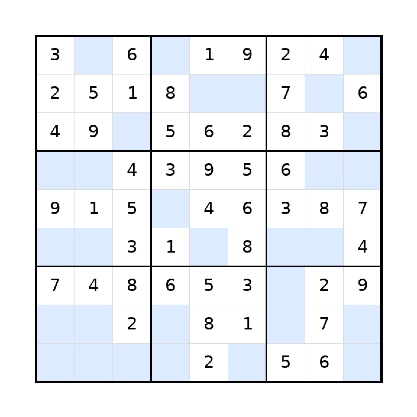 Sudoku-Rätsel Sudoku 9x9 (leicht) für Teenager aus der Kategorie Sudoku - kostenlos ausdrucken