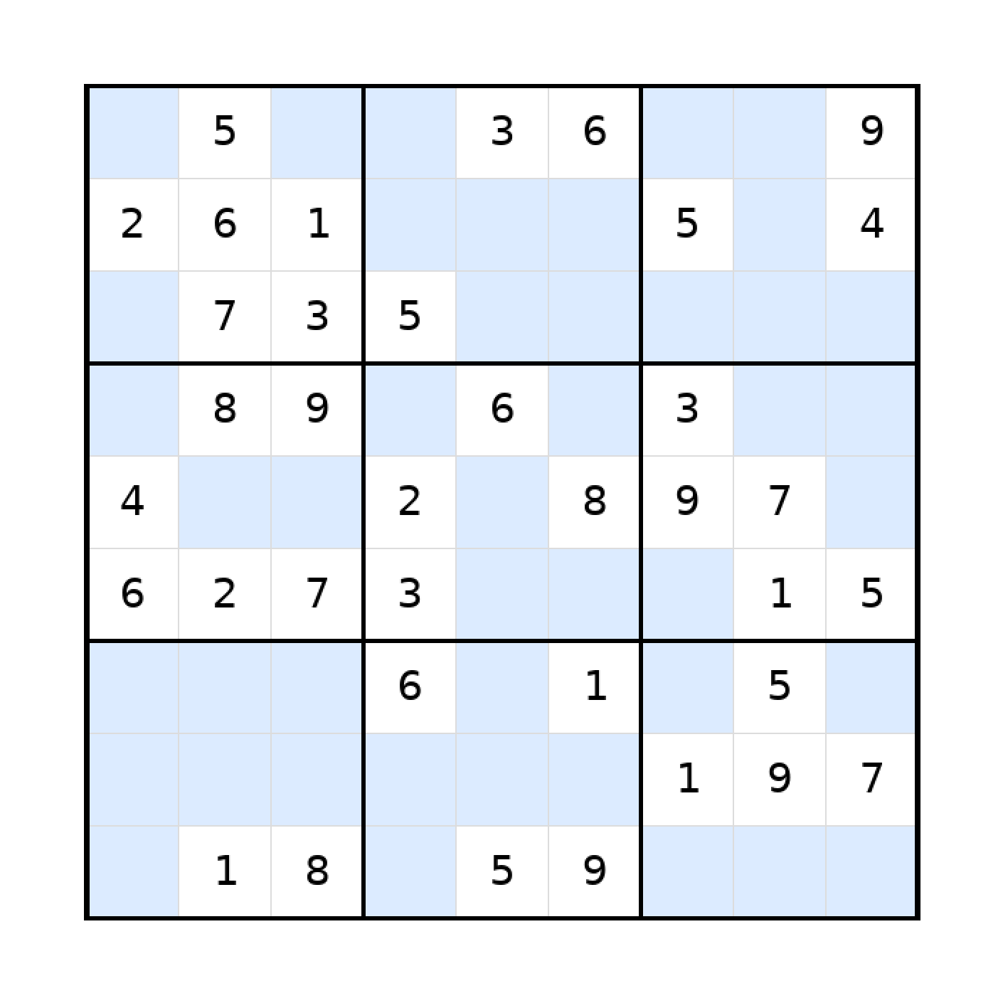 Sudoku-Rätsel Sudoku 9x9 (mittel) für Teenager aus der Kategorie Sudoku - kostenlos ausdrucken