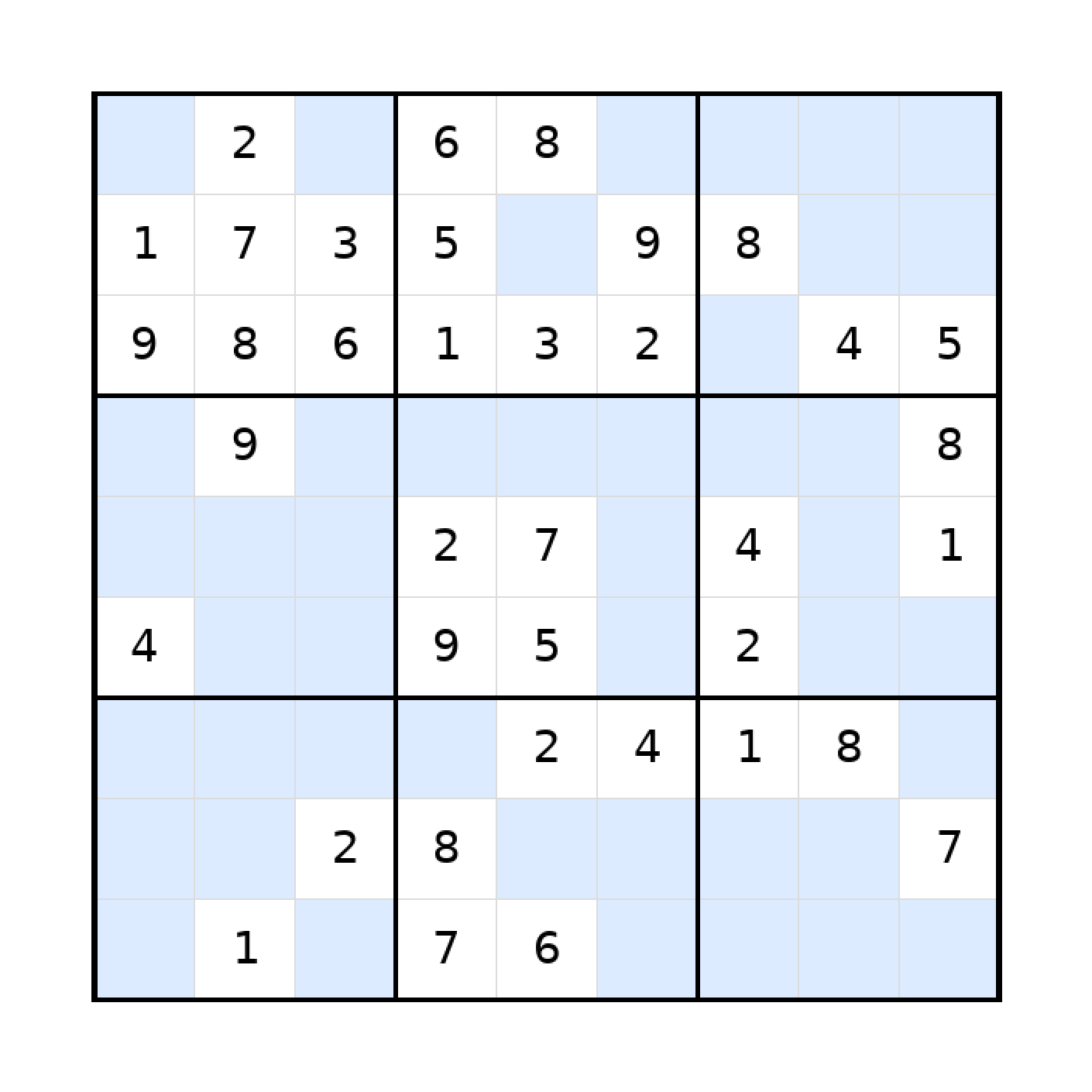 Sudoku-Rätsel Sudoku 9x9 (mittel) für Teenager aus der Kategorie Sudoku - kostenlos ausdrucken