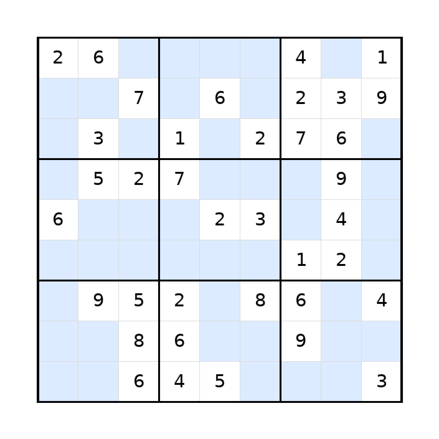 Sudoku-Rätsel Sudoku 9x9 (mittel) für Teenager aus der Kategorie Sudoku - kostenlos ausdrucken