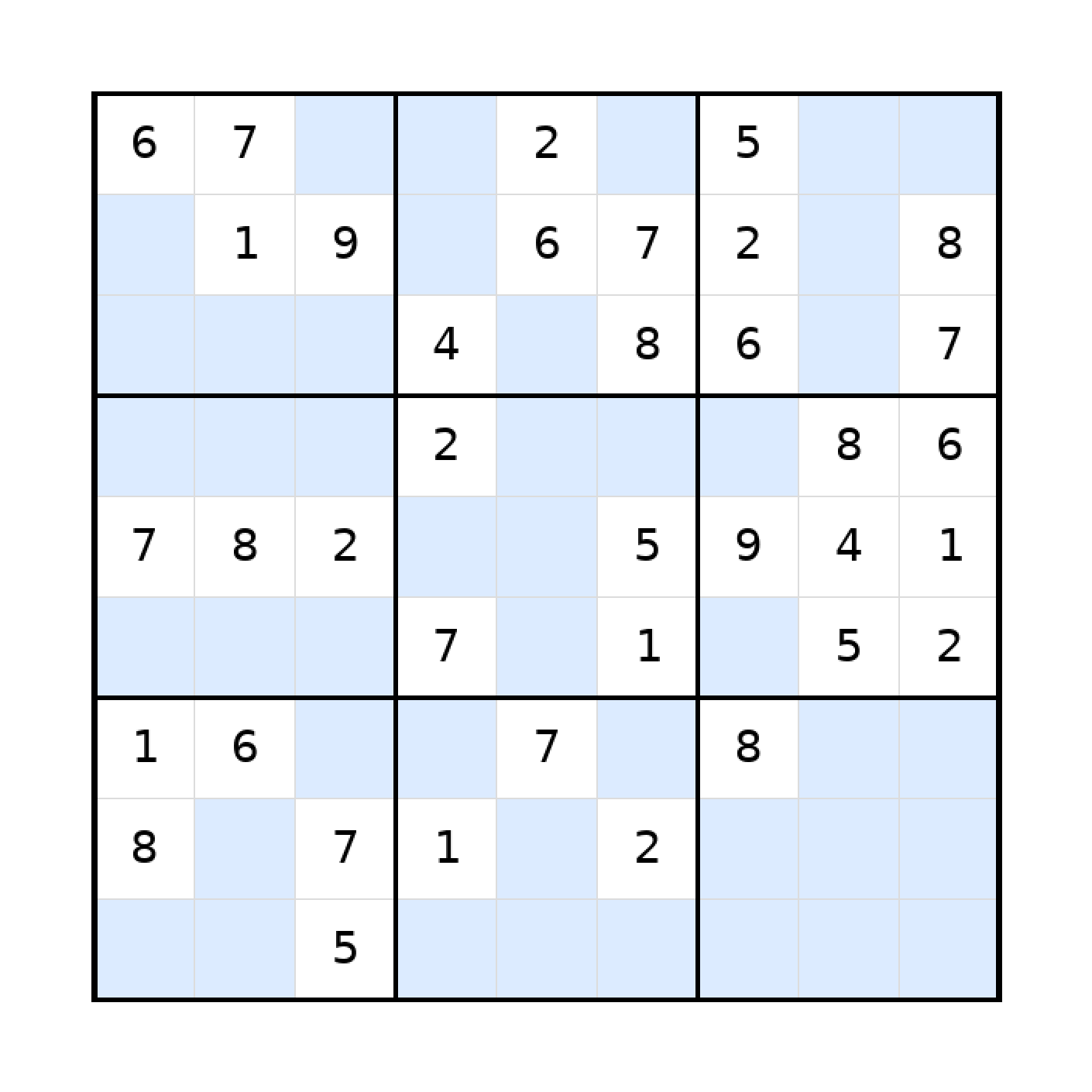 Sudoku-Rätsel Sudoku 9x9 (mittel) für Teenager aus der Kategorie Sudoku - kostenlos ausdrucken