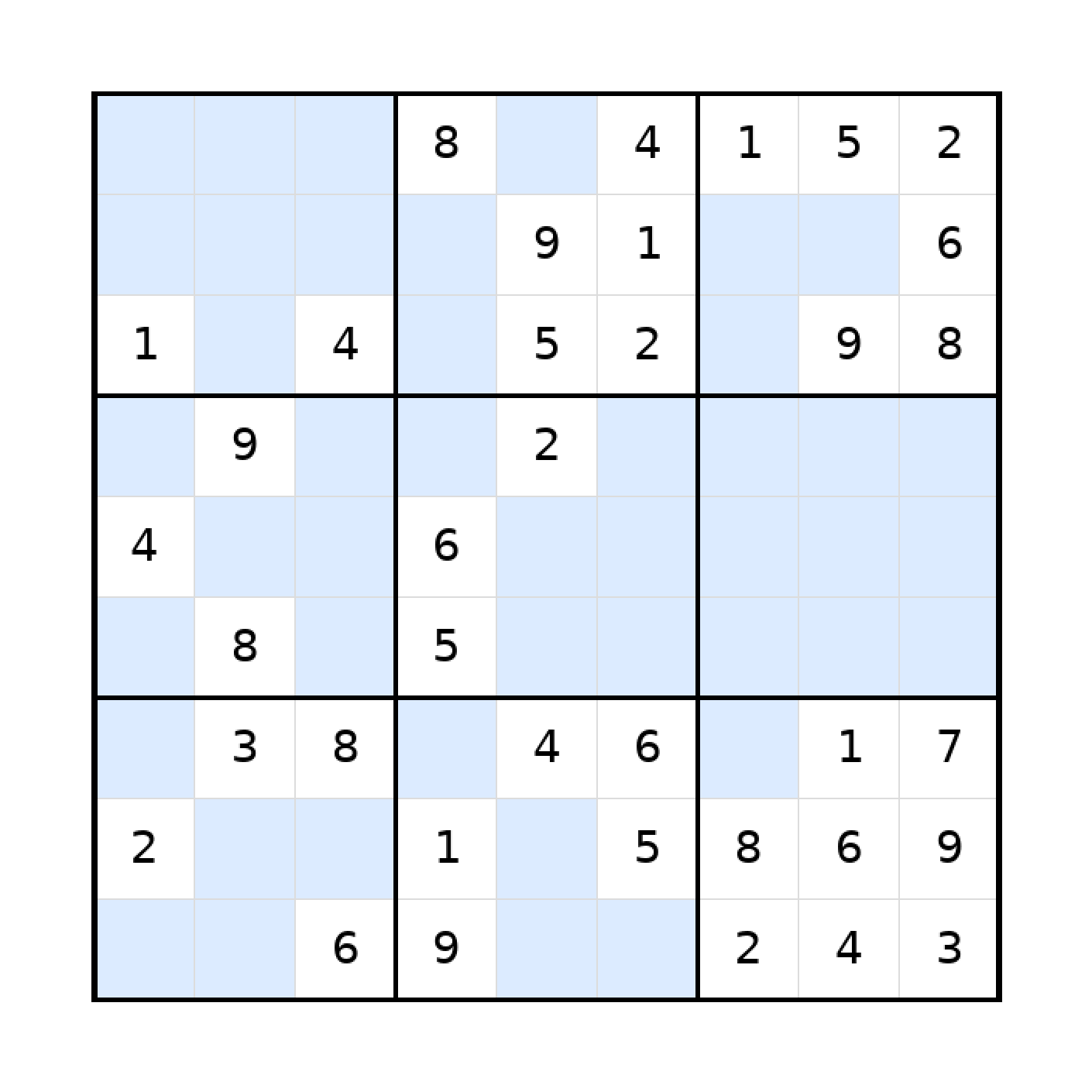 Sudoku-Rätsel Sudoku 9x9 (mittel) für Teenager aus der Kategorie Sudoku - kostenlos ausdrucken