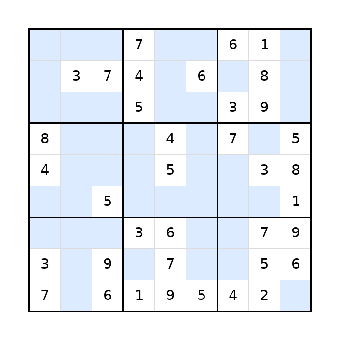 Sudoku-Rätsel Sudoku 9x9 (mittel) für Teenager aus der Kategorie Sudoku - kostenlos ausdrucken