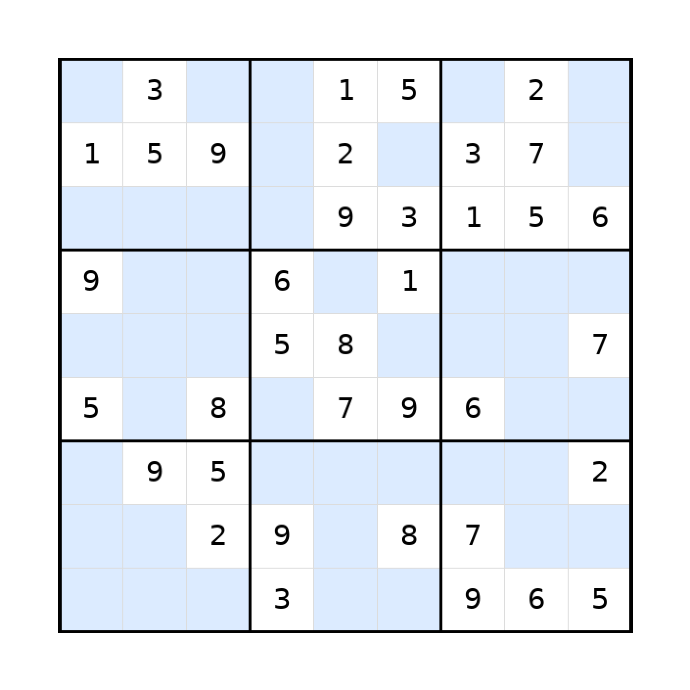 Sudoku-Rätsel Sudoku 9x9 (mittel) für Teenager aus der Kategorie Sudoku - kostenlos ausdrucken