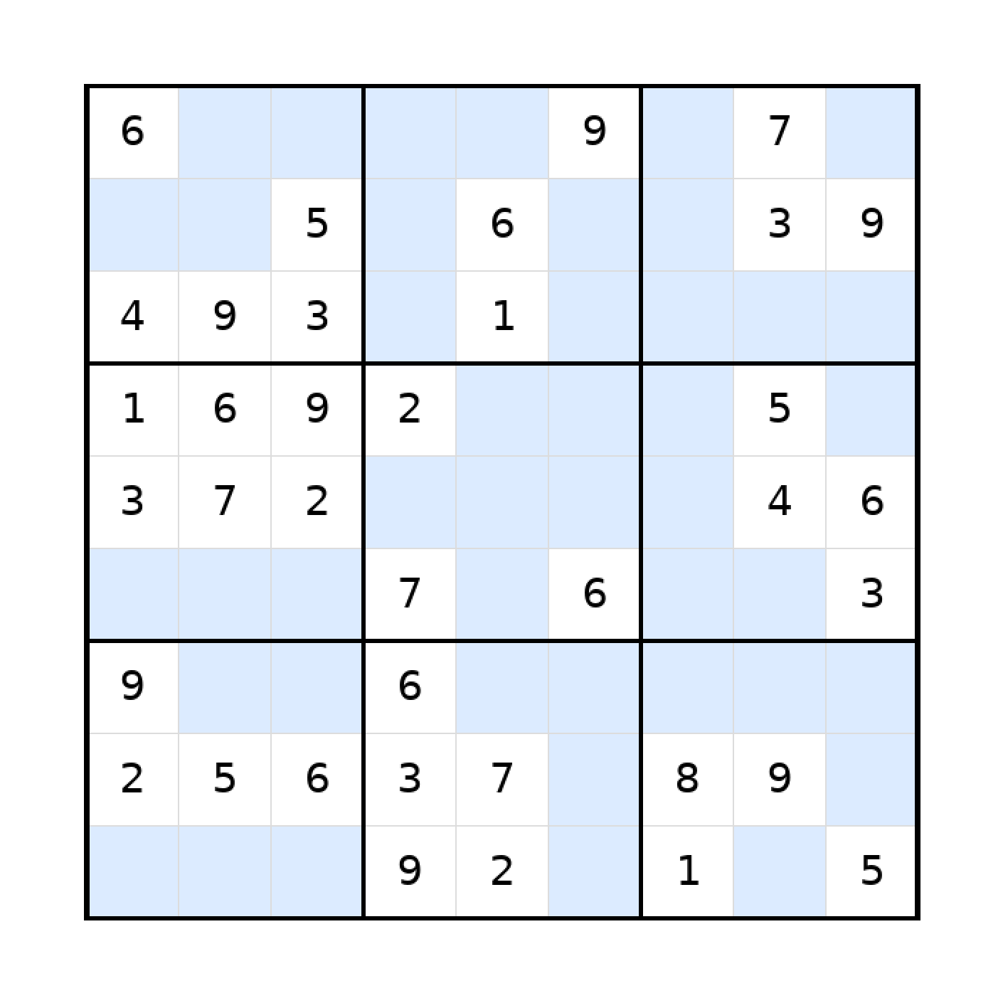 Sudoku-Rätsel Sudoku 9x9 (mittel) für Teenager aus der Kategorie Sudoku - kostenlos ausdrucken