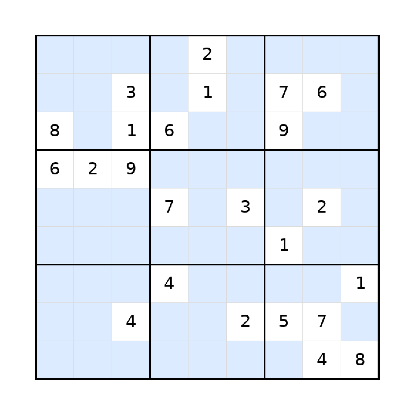 Sudoku-Rätsel Sudoku 9x9 (schwer) für Teenager aus der Kategorie Sudoku - kostenlos ausdrucken