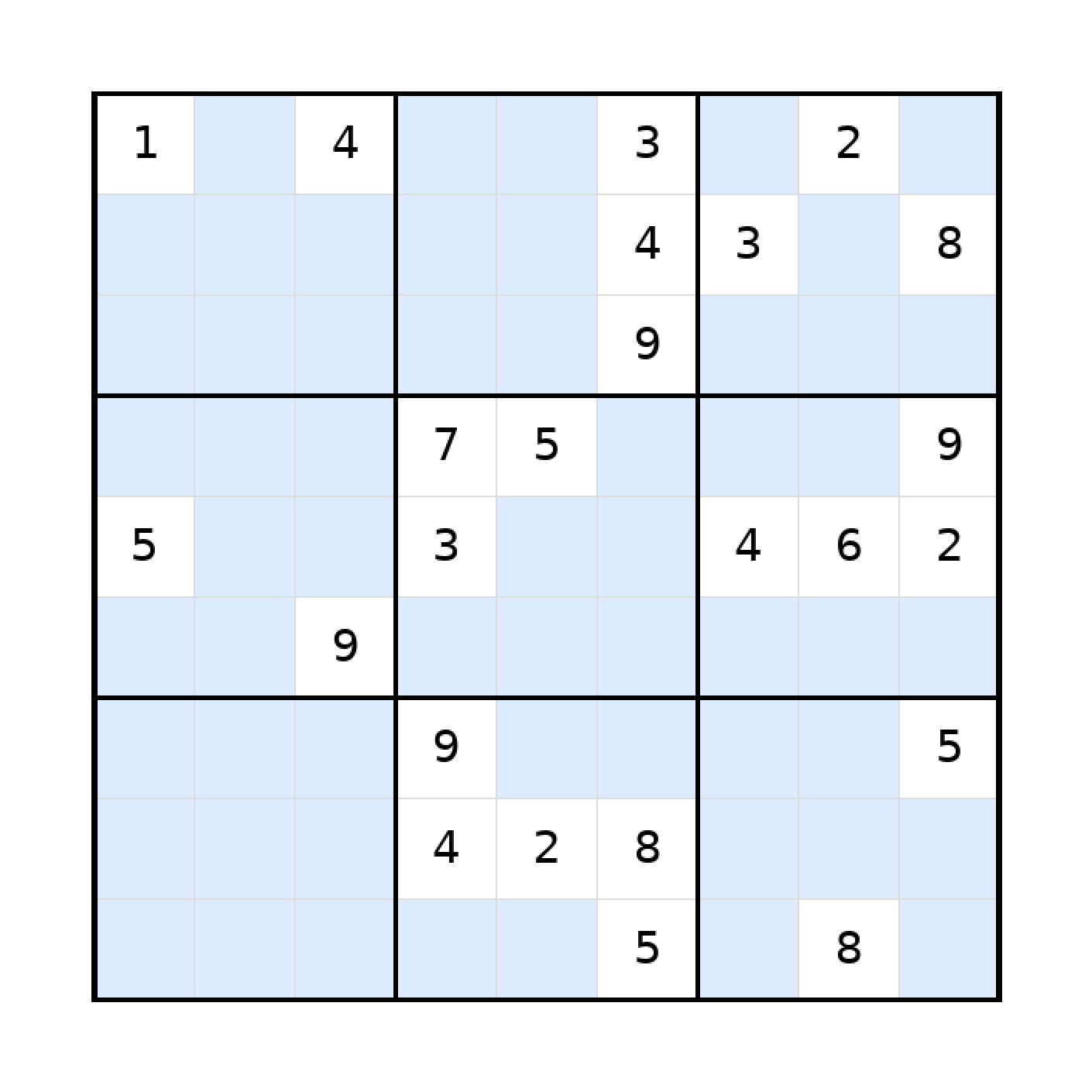 Sudoku-Rätsel Sudoku 9x9 (schwer) für Teenager aus der Kategorie Sudoku - kostenlos ausdrucken