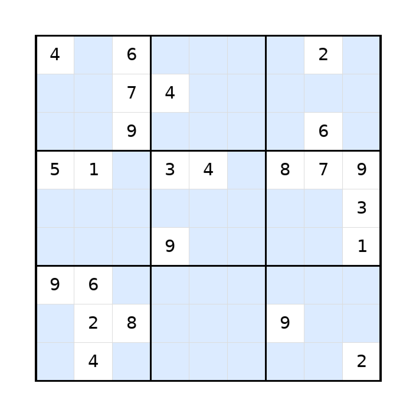 Sudoku-Rätsel Sudoku 9x9 (schwer) für Teenager aus der Kategorie Sudoku - kostenlos ausdrucken